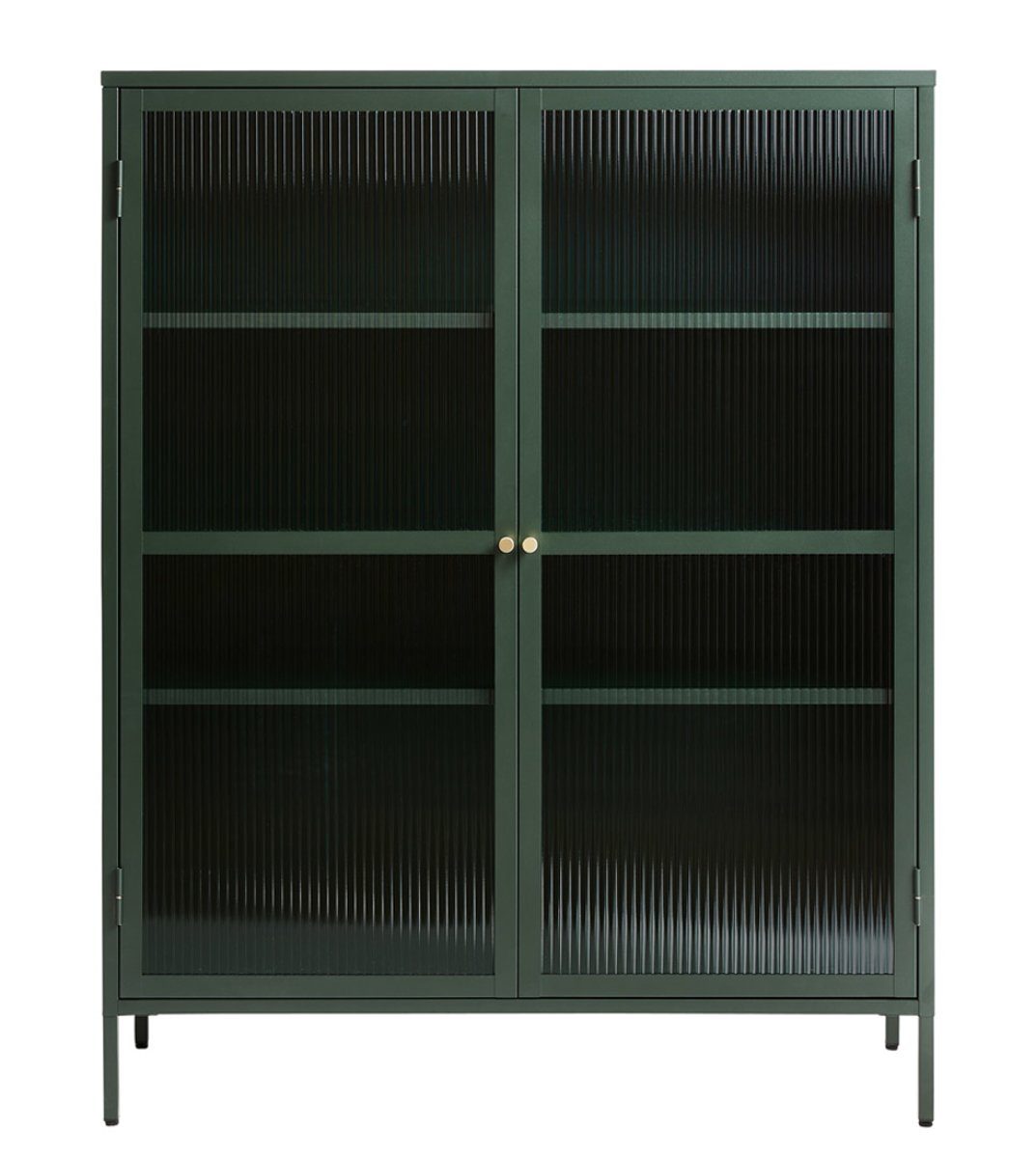 ebuy24 Vitrine Bronco Vitrinenschrank 2 Glastüren grün.