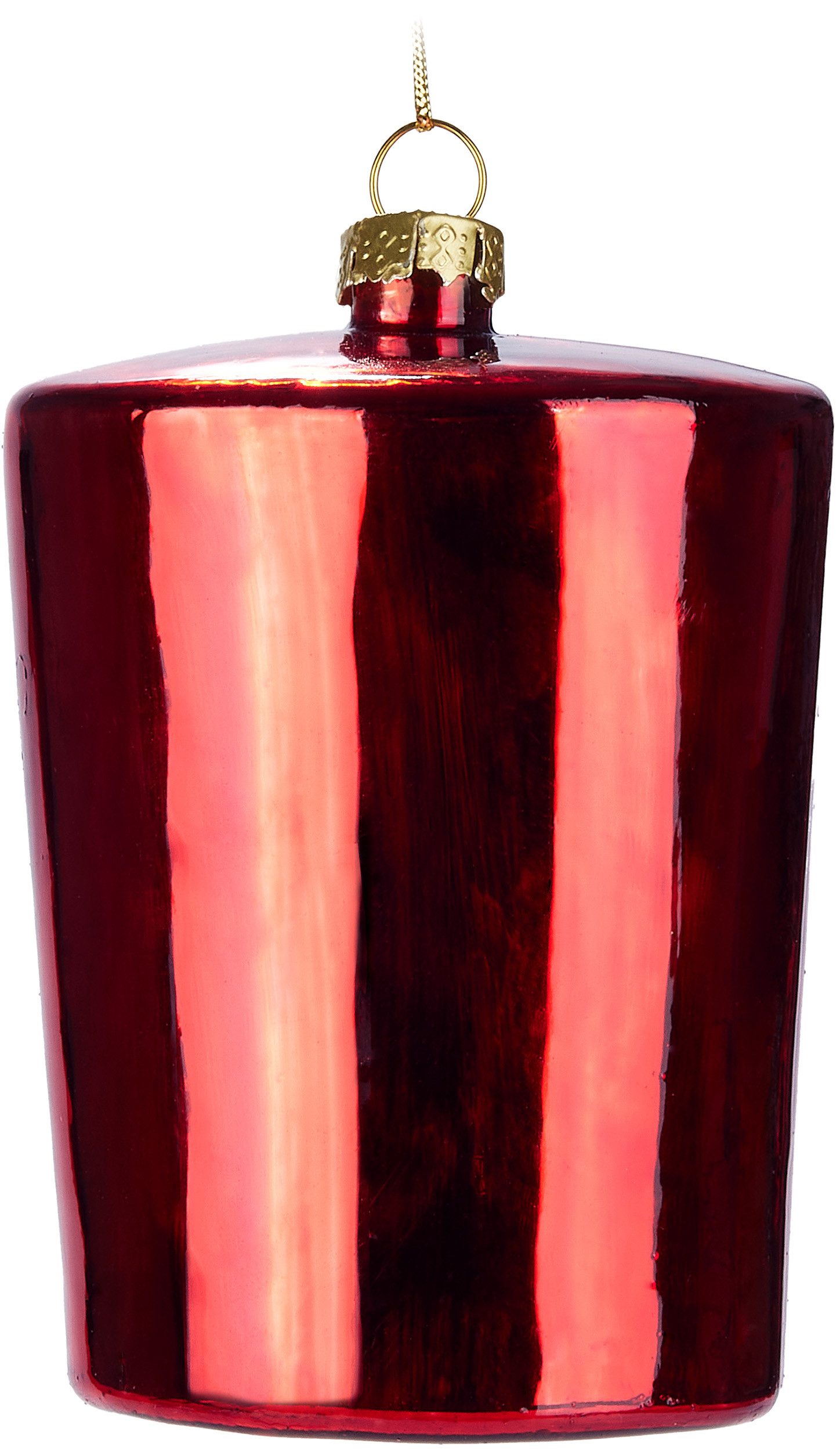 BRUBAKER Weihnachtsbaumkugel Kaffeemaschine Rot - Handbemalte Weihnachtskugel aus Glas - 10,5 cm (1 St), - Baumkugel für Kaffeeliebhaber und Kaffeetrinker - Christbaumschmuck
