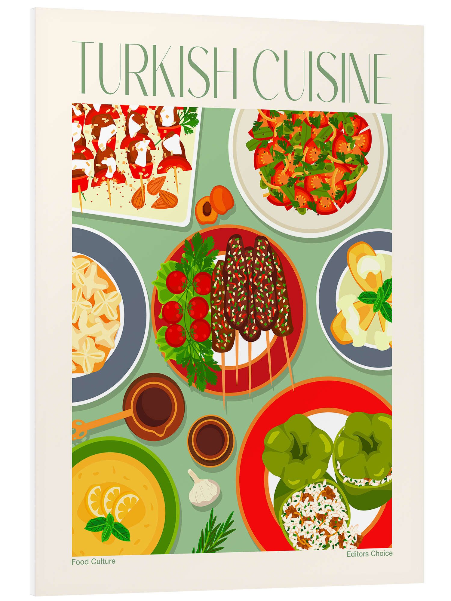 Posterlounge Wandbild Traditional Food - Turkish Cuisine II, Editors Choice, erhältlich als Poster, Leinwandbild, Wandsticker oder Acrylglasbild