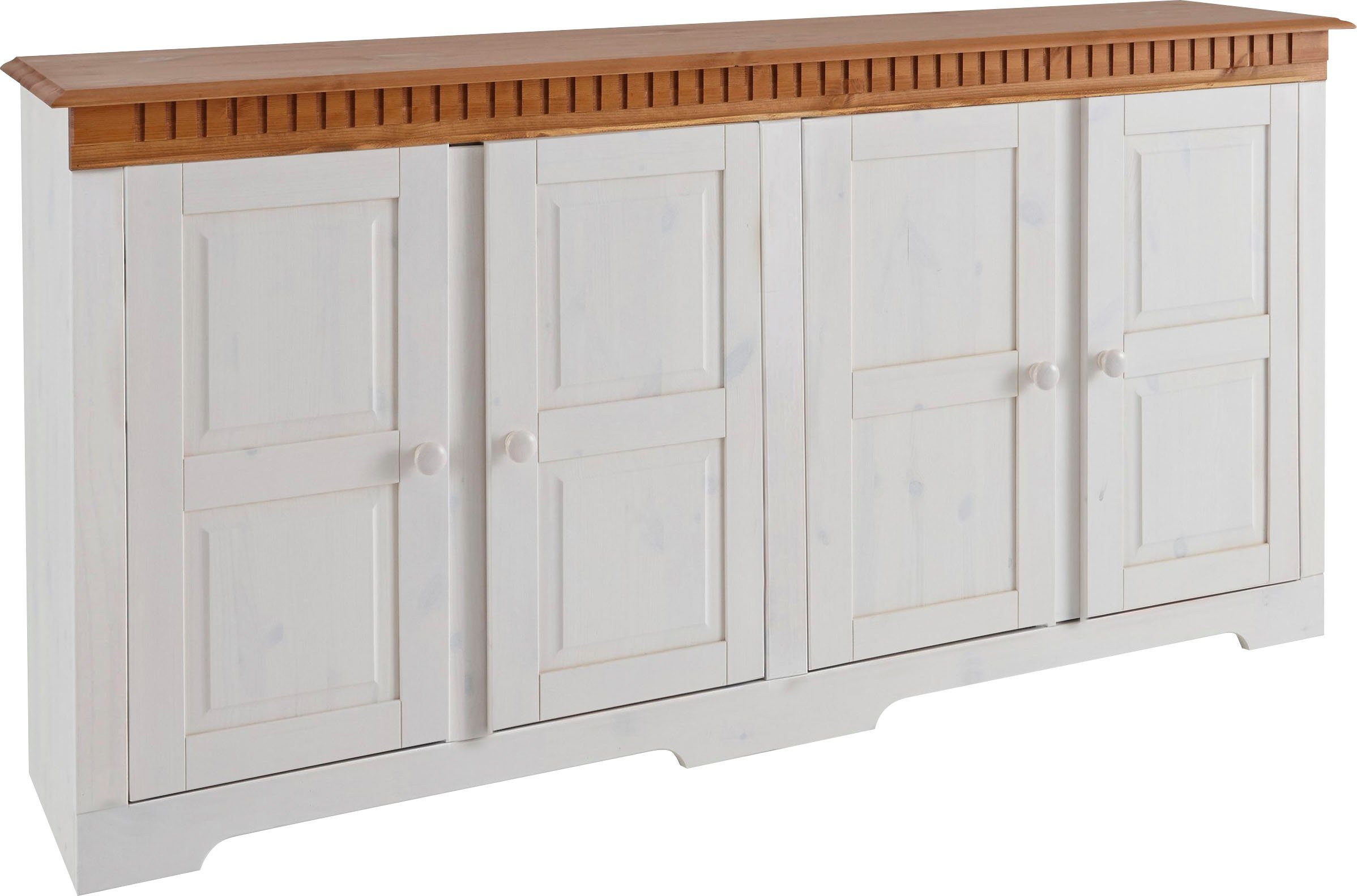 OTTO home Sideboard Lisa, Kommode aus massivem Kiefernholz, Breite 158,5 cm. Reduzierter Preis € 419,99. Unverbindliche Preisempfehlung € 1.059,99