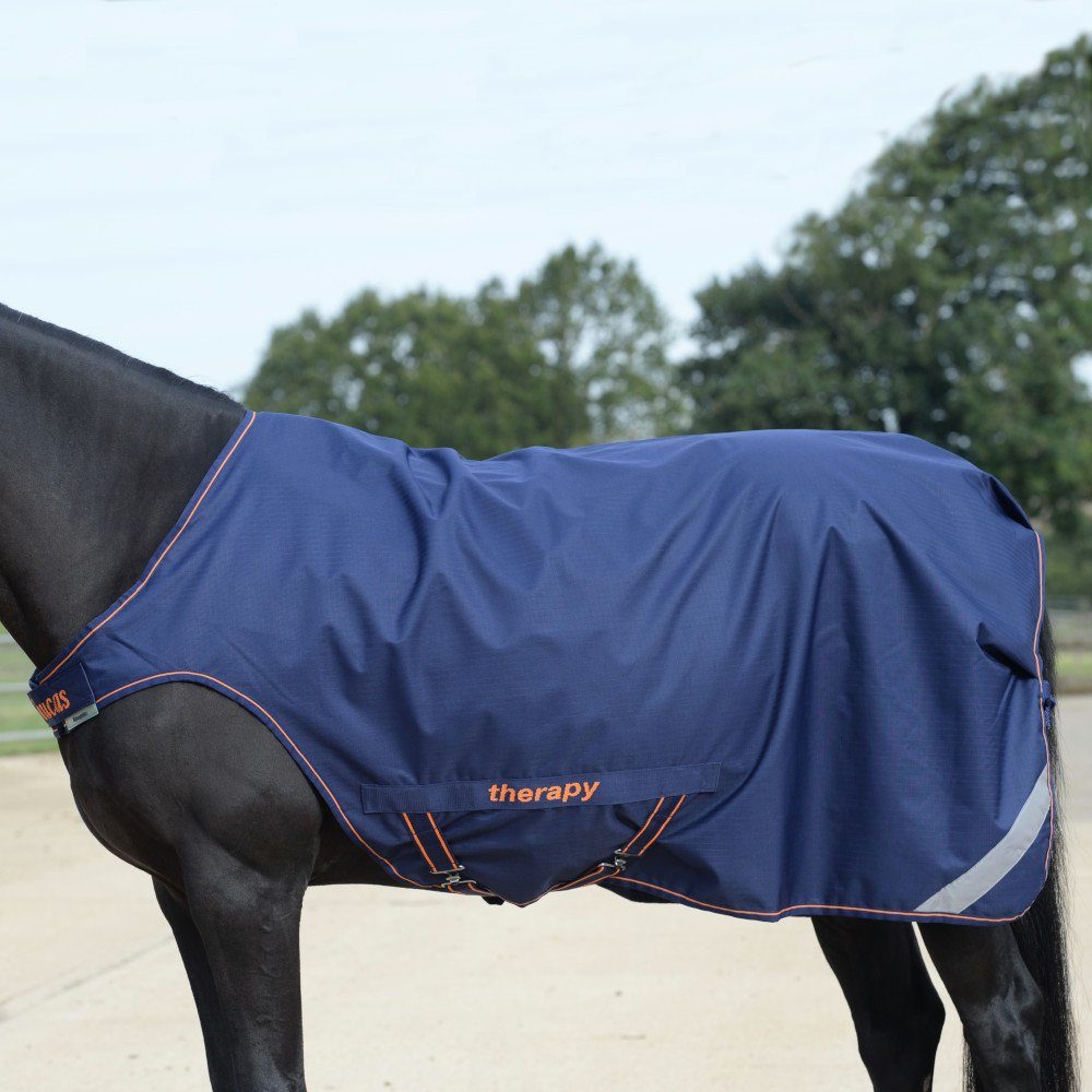 Pferde-Regendecke Bucas Therapy Walker 0g - Navy/Orange