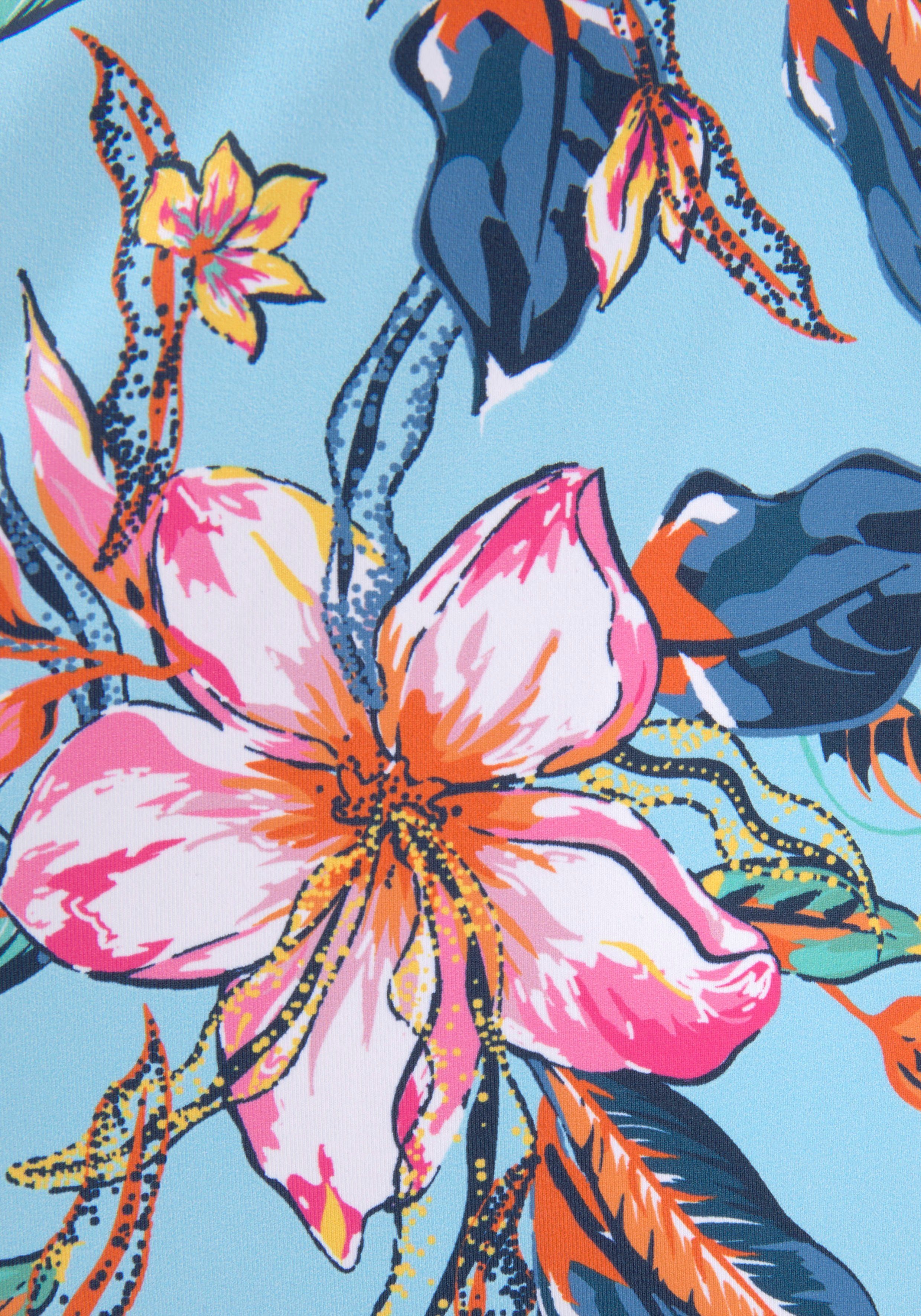 LASCANA Tankini-Top Malia, mit lockerem Schnit und tropischem Print