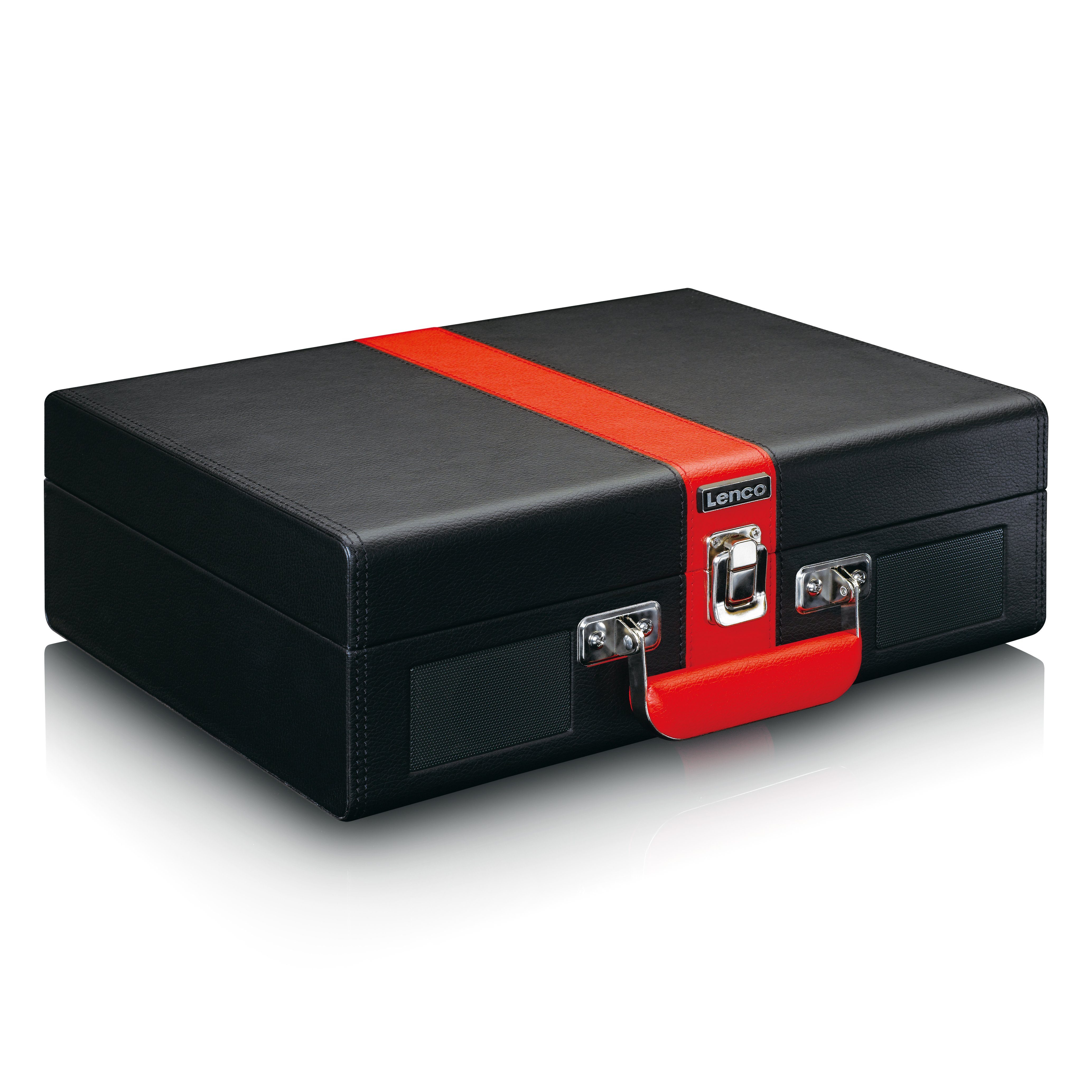 Lenco TT-110BKRD Plattenspieler (Riemenantrieb, Bluetooth, Retro-Design, Bluetooth, AUX-Streaming und Vinyl zu MP3-Formatierung) – Bild 5 von 5