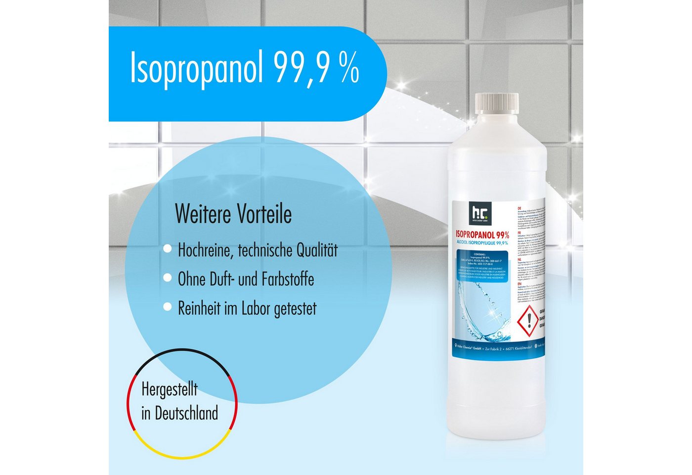 Thumbnail - Höfer Chemie GmbH 1 L Isopropanol 99,9% Grundreiniger