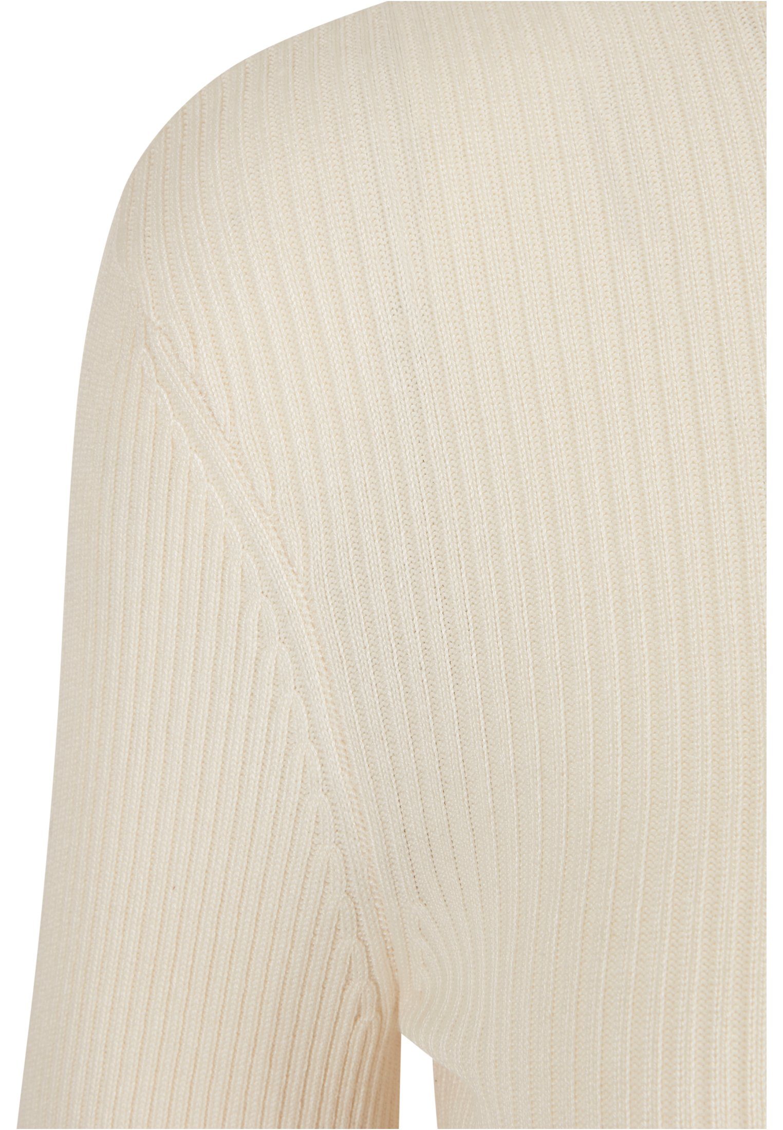 Cropped Knit whitesand URBAN Cardigan Zip Rib CLASSICS Damen Ladies Cardigan (1-tlg)