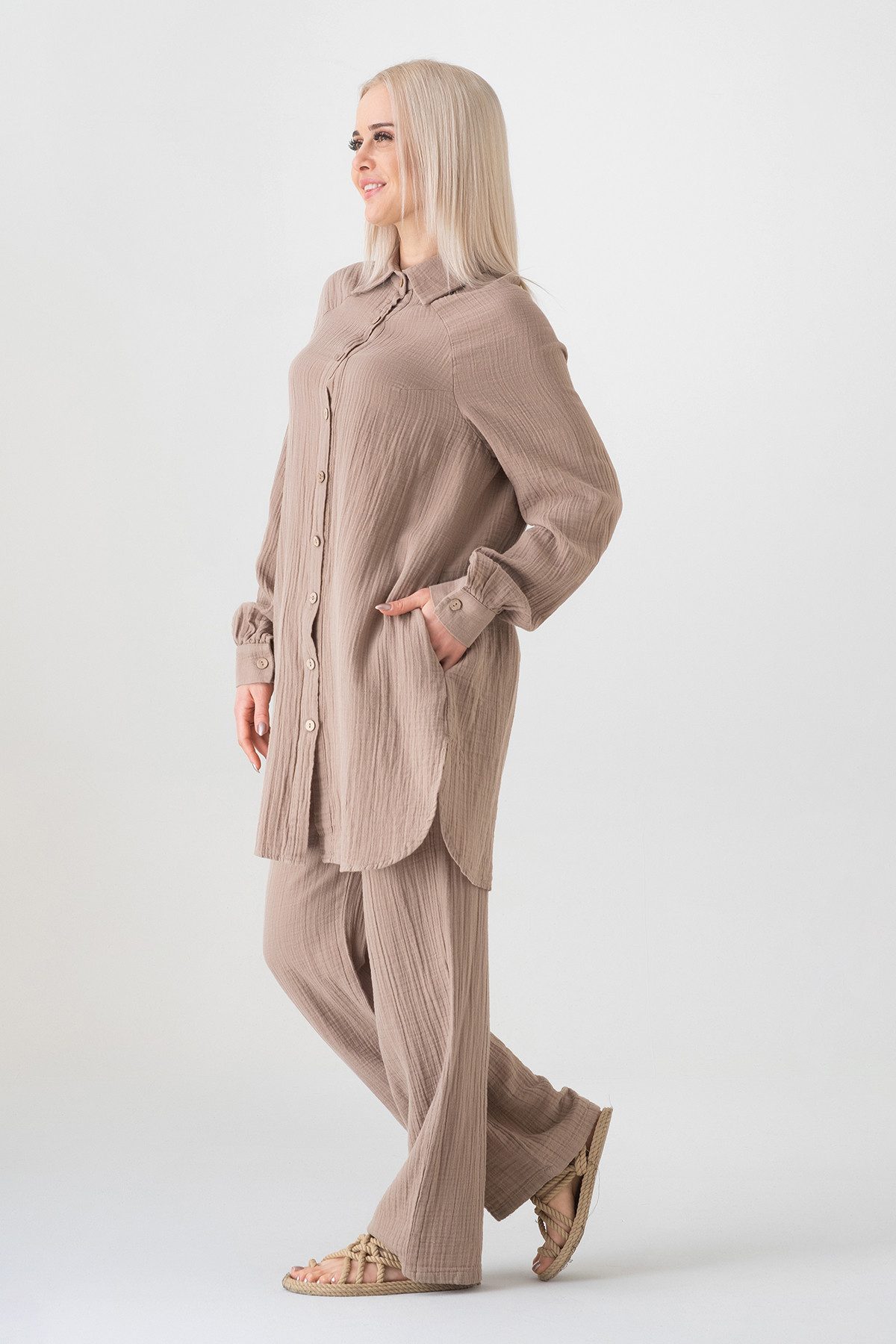 WENOR Hemdbluse Musselin Damen Oversize Hemd günstig online kaufen