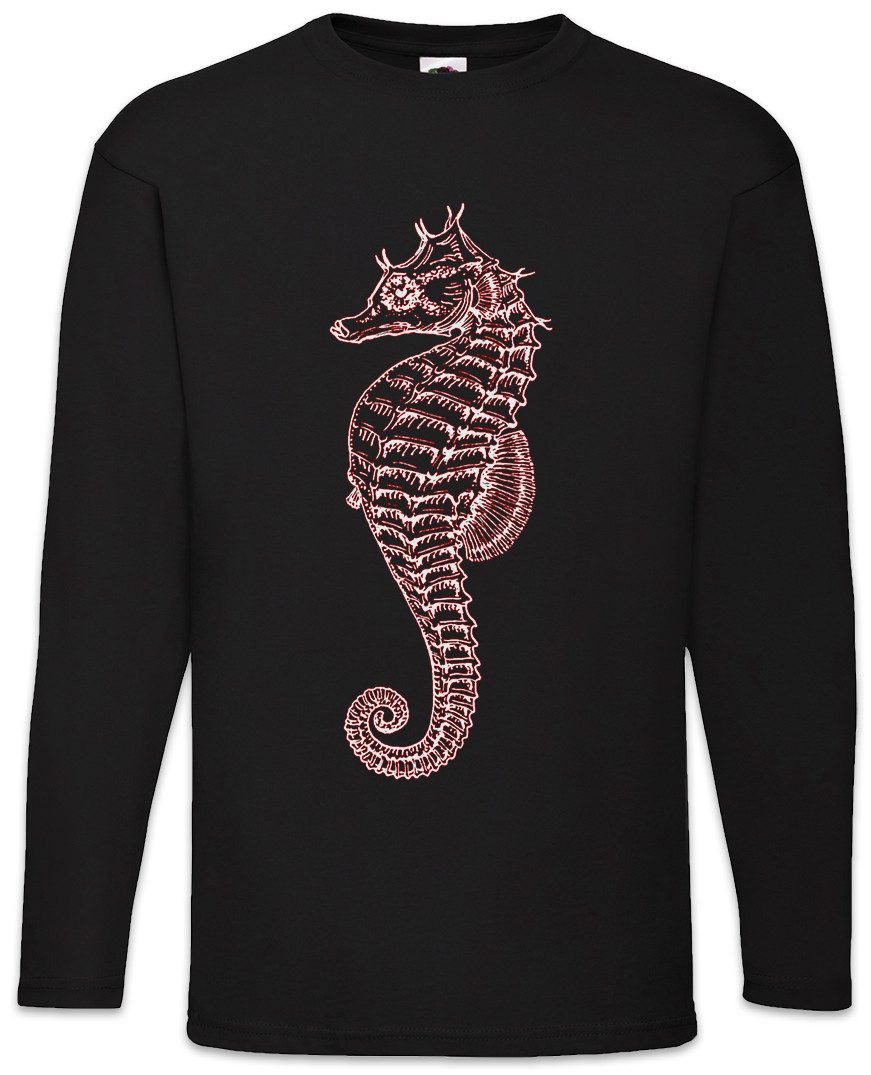 Langarmshirt Sea Horse Langarm T-Shirt Seepferdchen Tattoo Nautical Sailor Stern