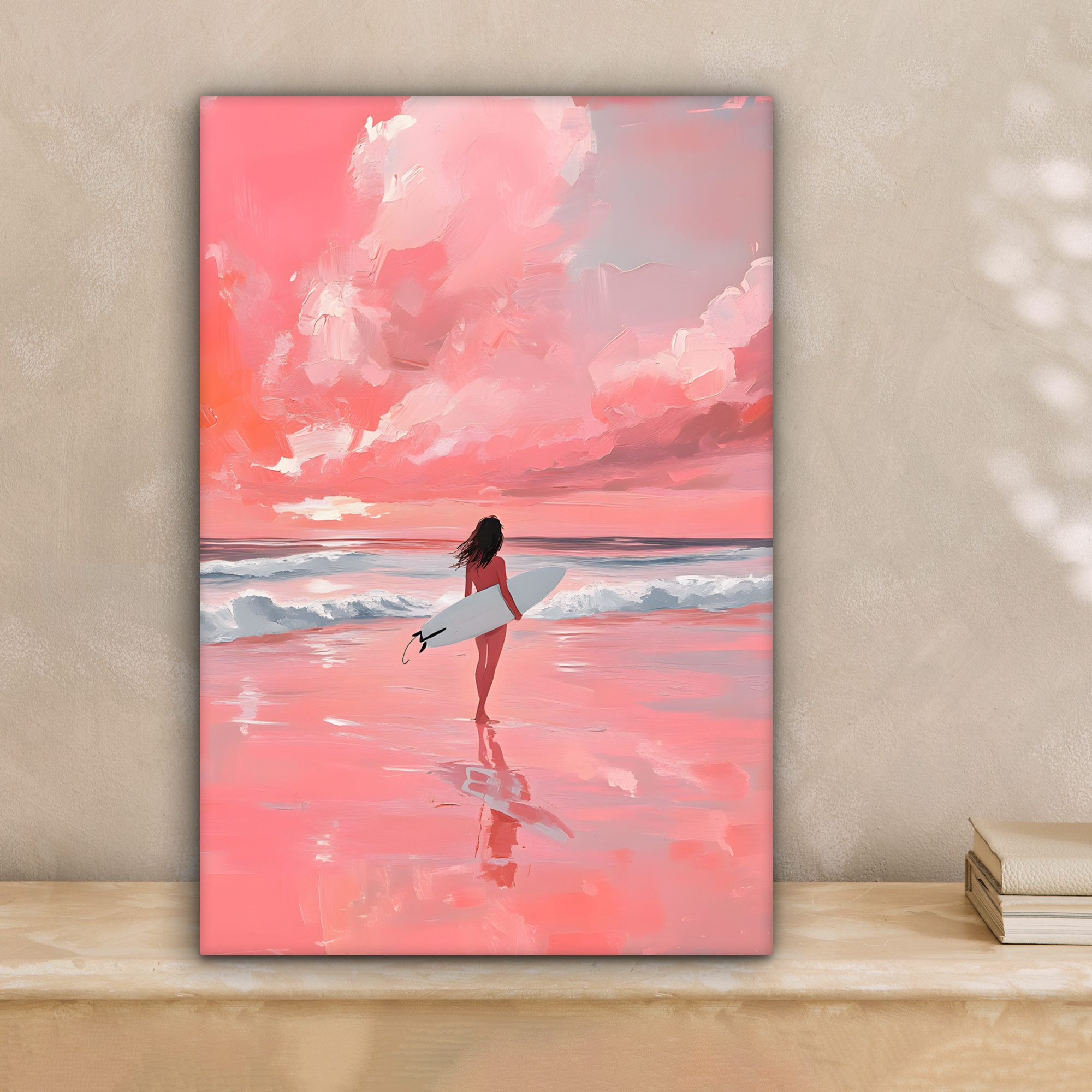 OneMillionCanvasses® Leinwandbild Rosa - Surfen - günstig online kaufen