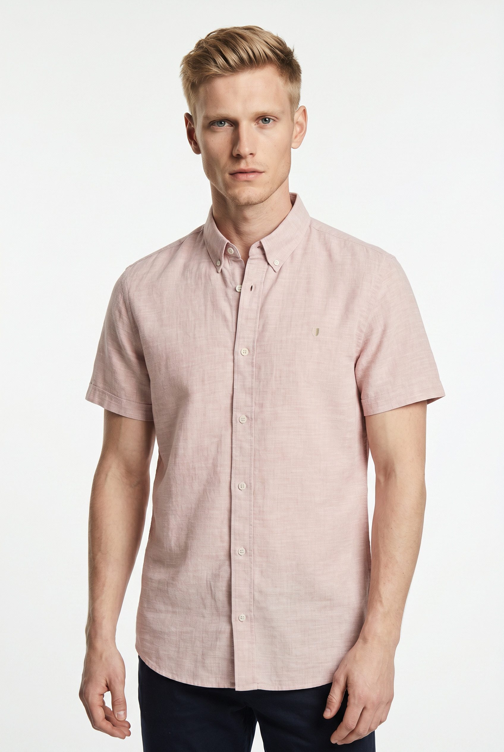 Kurzarmhemd JPRBLUSUMMER LIN. BL. SHIELD SS SHIRT SN