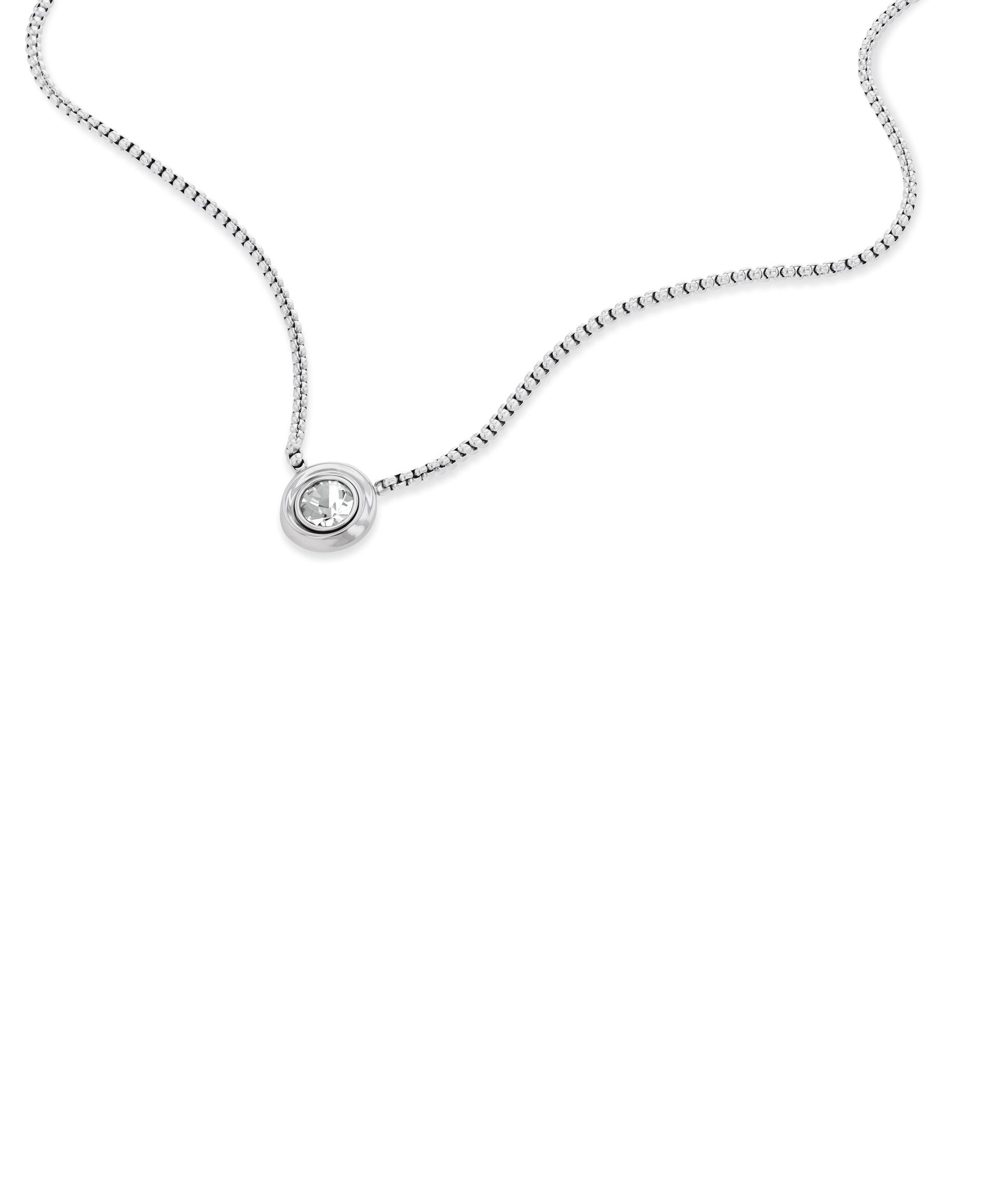 Calvin Klein Kette mit Anhänger TWISTED BEZEL SOLITAIRE, mit Preciosa Cryst günstig online kaufen