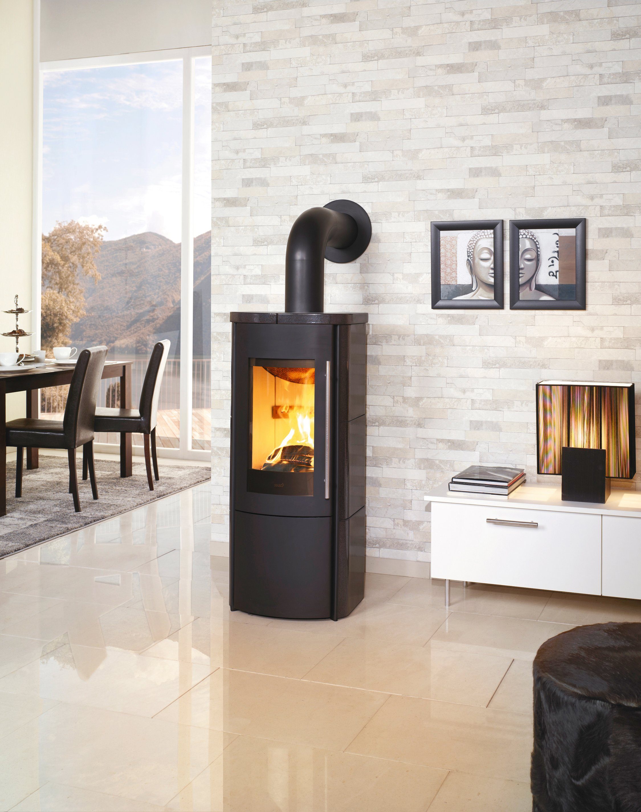 HARK Kaminofen »Lova ECOplus RUA, Meteor-schwarz«, 6 kW, Zeitbrand