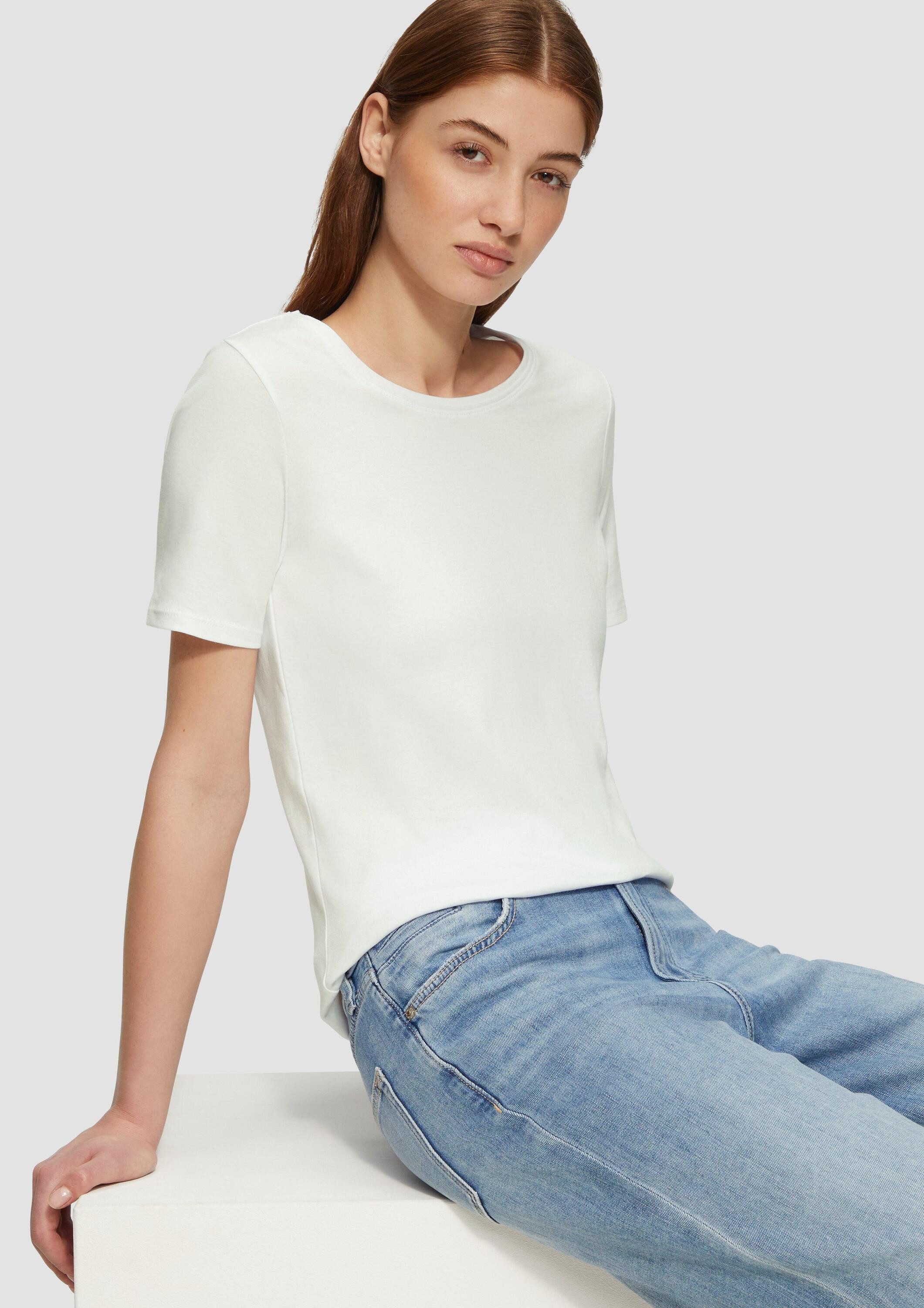 s.Oliver Kurzarmshirt T-Shirt T-Shirt aus Interlockjersey im Slim Fit günstig online kaufen