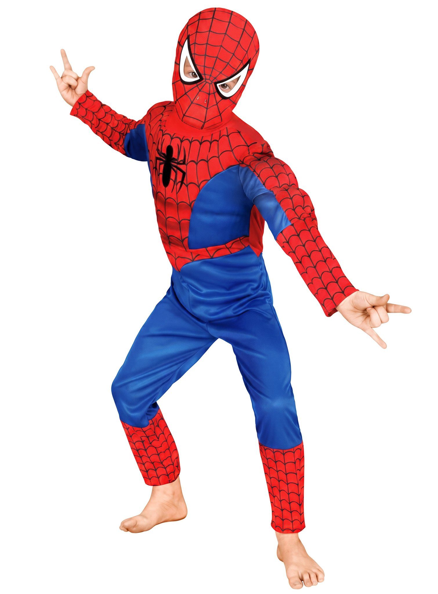 Rubie´s Kostüm Spiderman Overall Karneval Faschingskostüm Kinder, Original lizenziertes 'Spider-Man' Kostüm