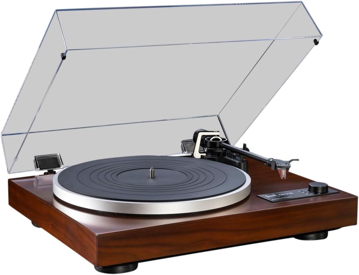 Dual CS 518, Manueller Hifi-Plattenspieler walnuss Plattenspieler
