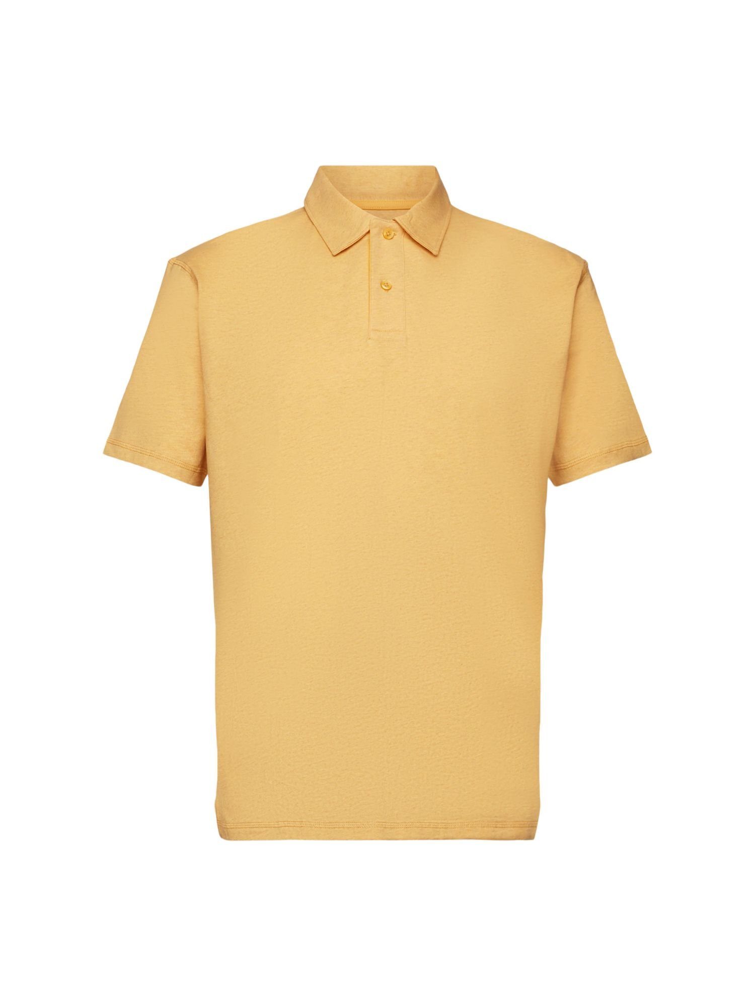 Esprit Poloshirt Hemd mit Baumwolljersey SUNFLOWER Polokragen YELLOW aus