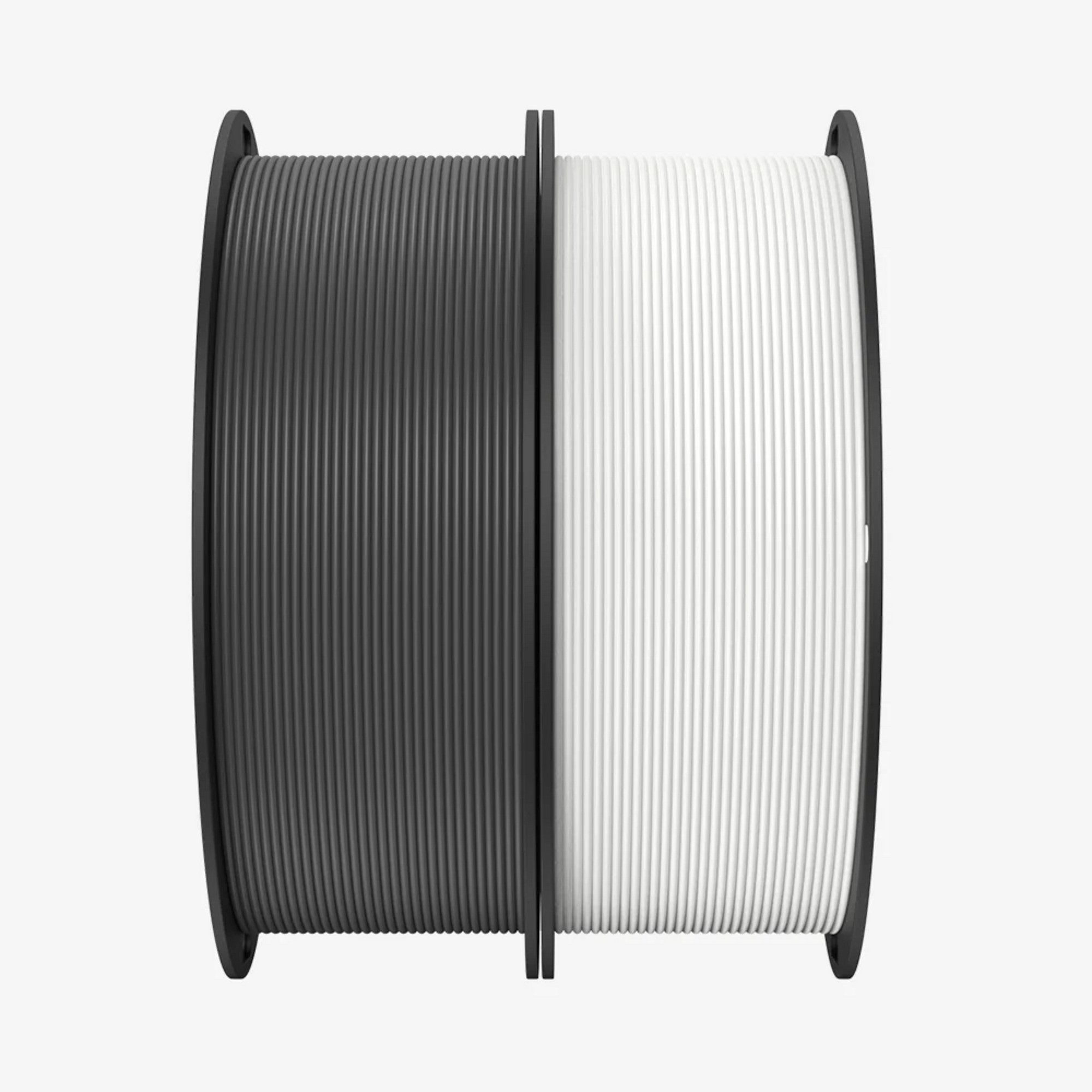 Creality Ender-PLA Filament Value Pack Wei/Grau, 3D-Filament (2 kg, 1,75 mm, auf 2 Rollen)