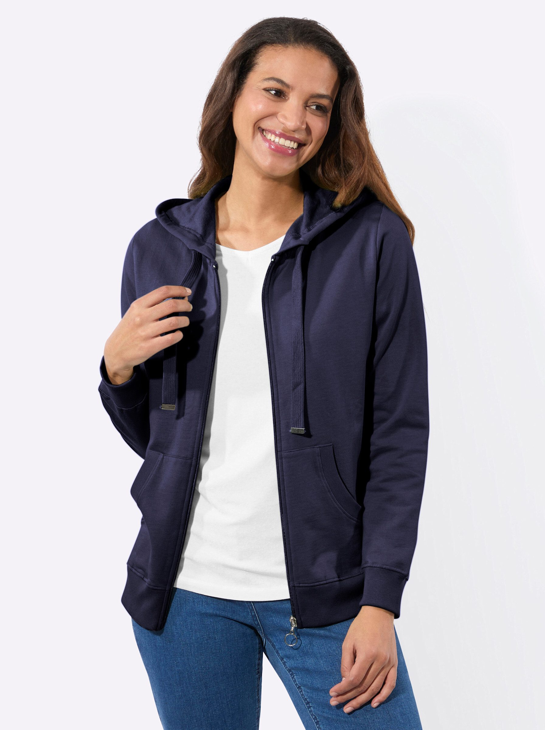 Shirtjacke Sweatjacke Langarm
