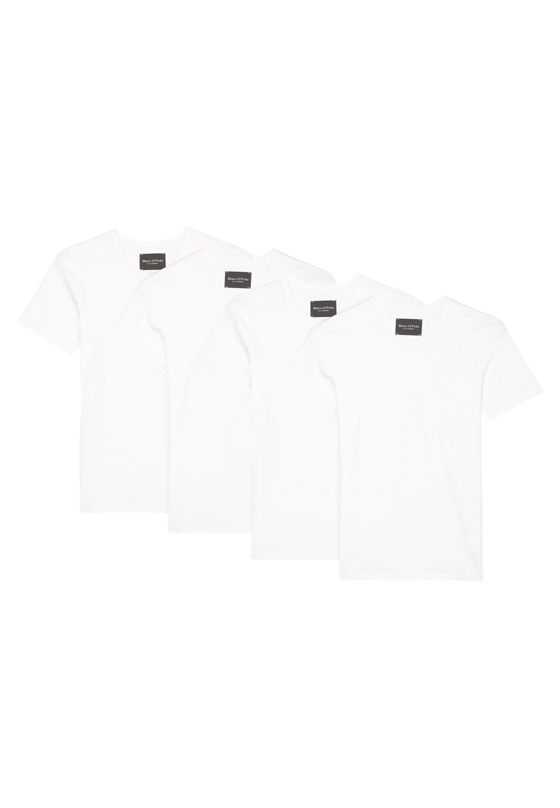 - Unterhemd Weiß Shirt Langarm Unterhemd 4er Cotton (Spar-Set, 4-St) Organic O'Polo Marc Baumwolle Pack Essentials / -