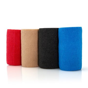 Axion Bandage 10 cm Breit x 4.5m selbstklebende Haftbandagen in 4 Farben (12-tlg), z.B. als Fußbandage, auch als Pferdebandage einsetzbar