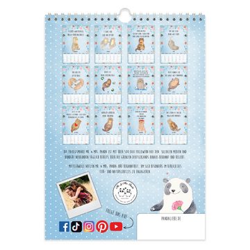 Mr. & Mrs. Panda Wandkalender 2024 Otter Collection - Weiß - Geschenk, Jahresplaner, Wand, Terminpl