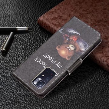 Wigento Handyhülle Für Xiaomi Poco M4 Pro 5G Kunstleder Handy Tasche Book Motiv 1 Schutz Hülle Case Cover Etui Neu
