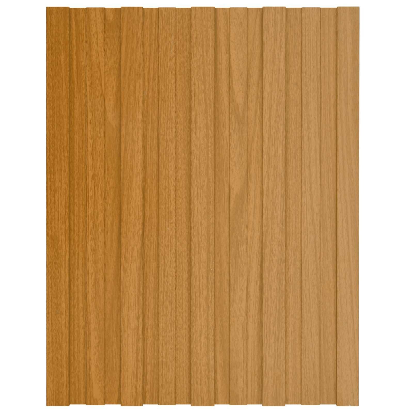 vidaXL Terrassendach Dachpaneel 12 Stk. Natur 60 x 45 cm Verzinkter Stahl, (12-St)