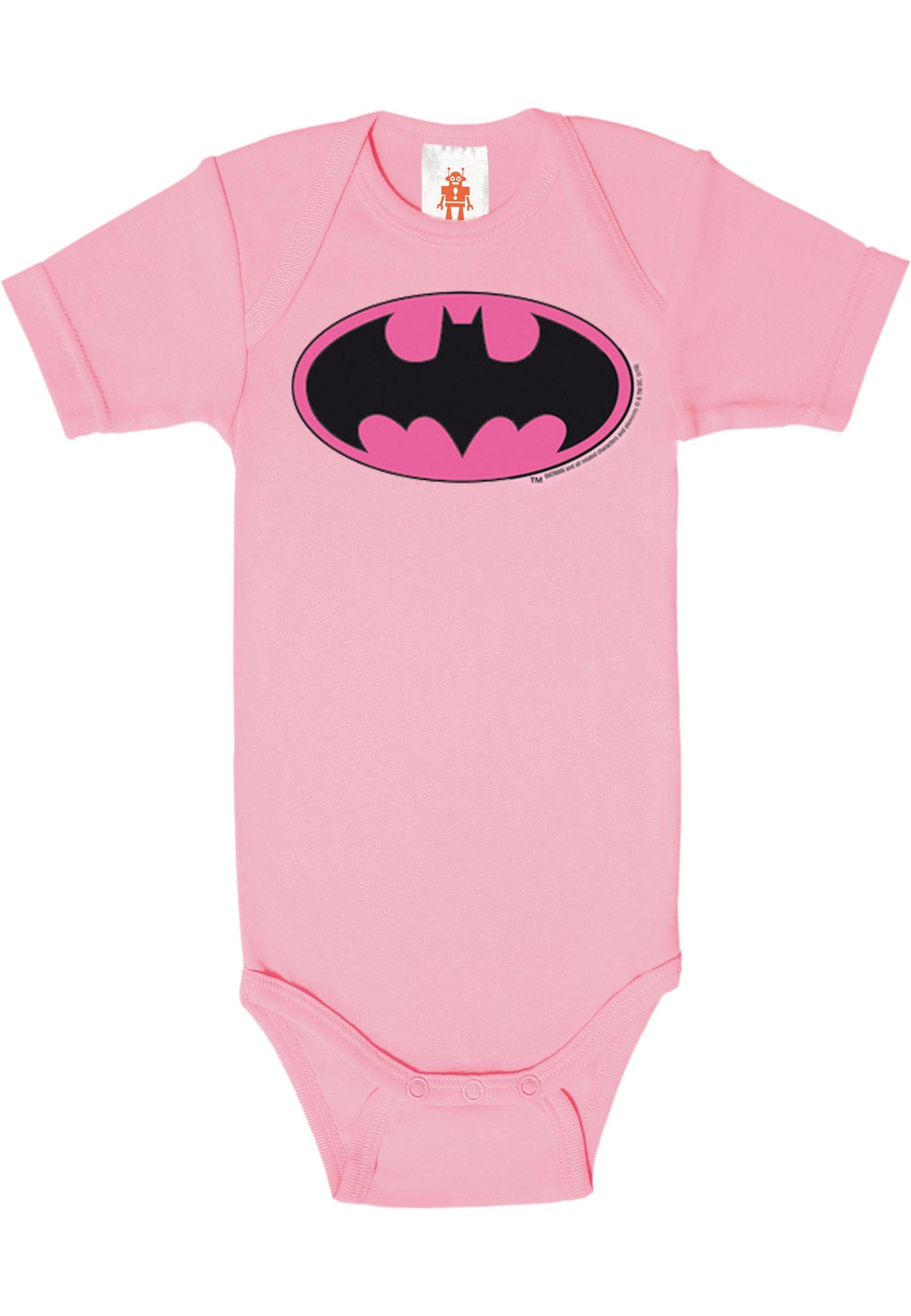 LOGOSHIRT Body DC - Batman Logo (Pink) mit coolem Print