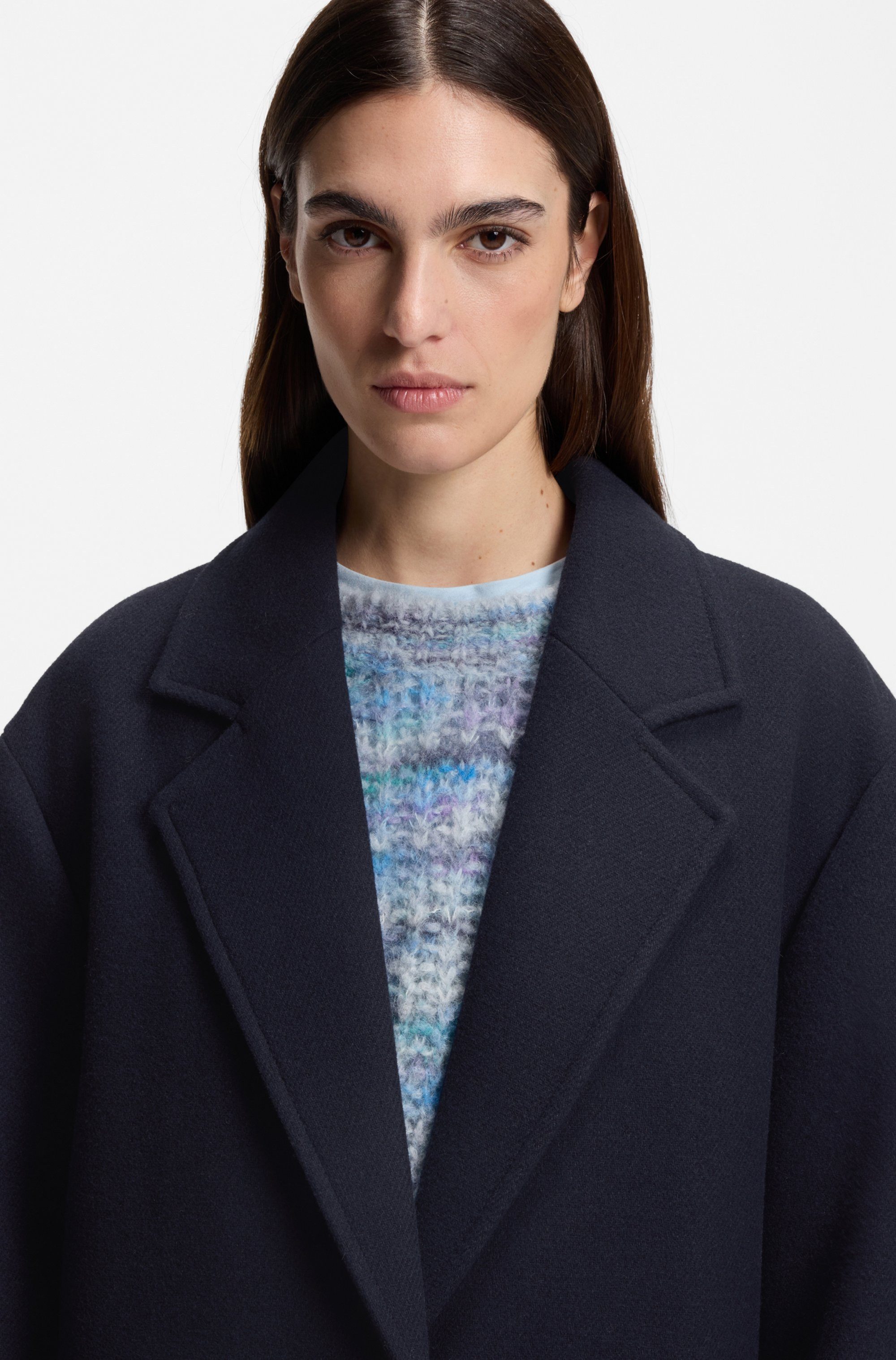 BOSS ORANGE Kurzmantel Calesara Premium Damenmode in gerader Passform, Woll günstig online kaufen