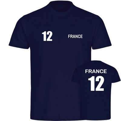 multifanshop T-Shirt Herren France - Trikot 12 - Männer