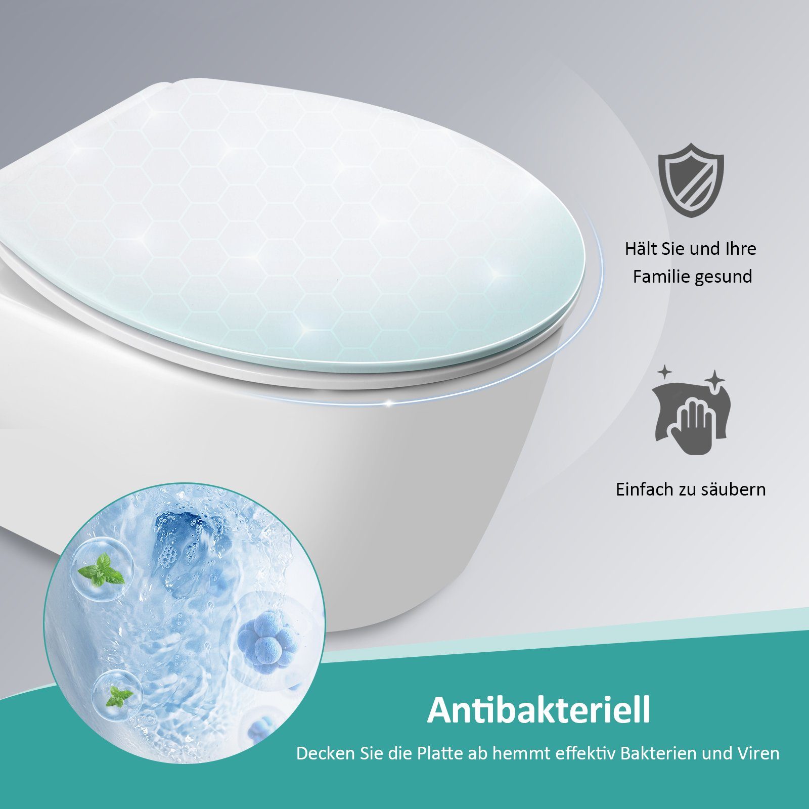 EMKE WC-Sitz Toilettendeckel mit Absenkautomatik, Klodeckel günstig online kaufen