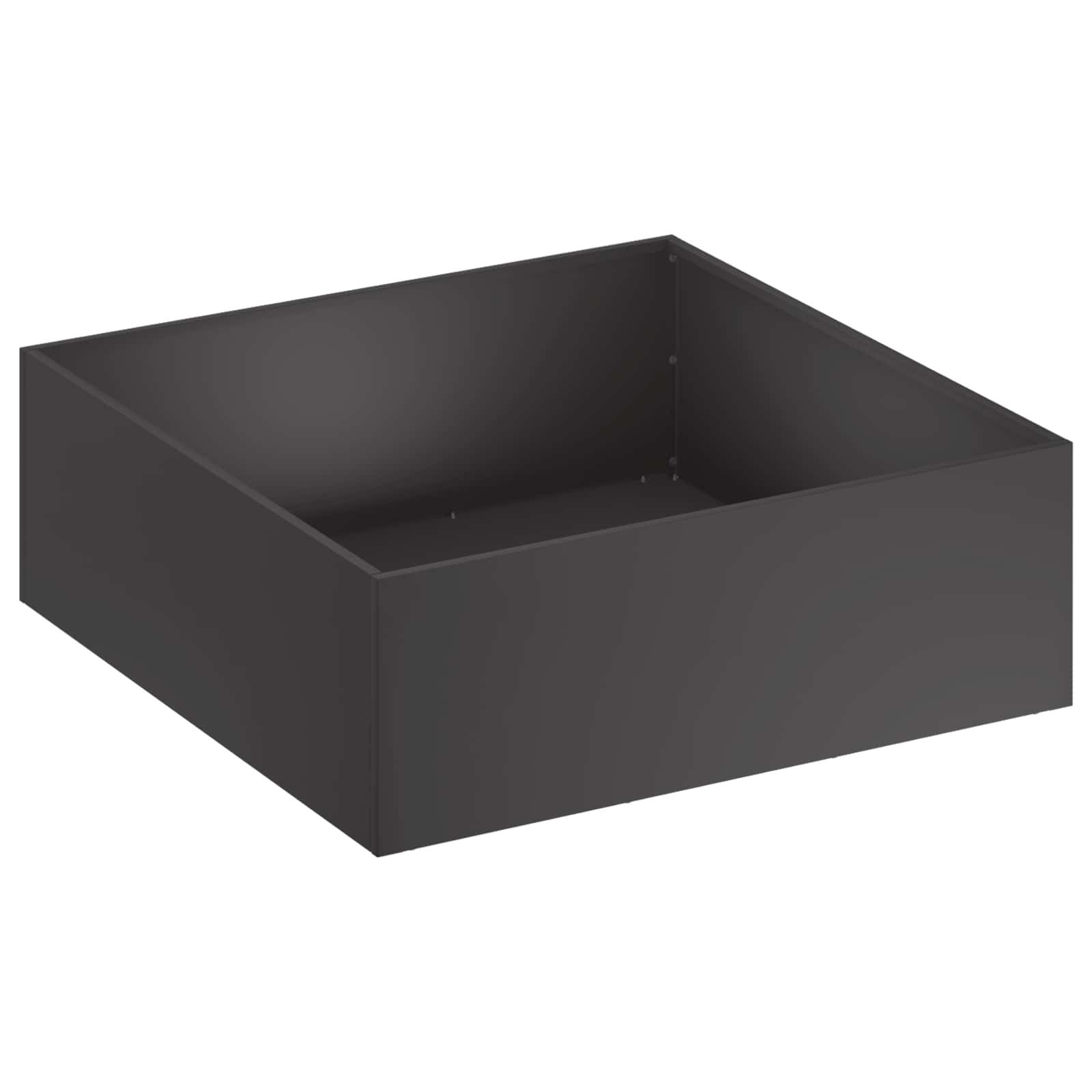 vidaXL Blumentopf Garten-Pflanzgefäß Schwarz 60 x 60 x 20 cm Kaltgewalzter Stahl (1 St)