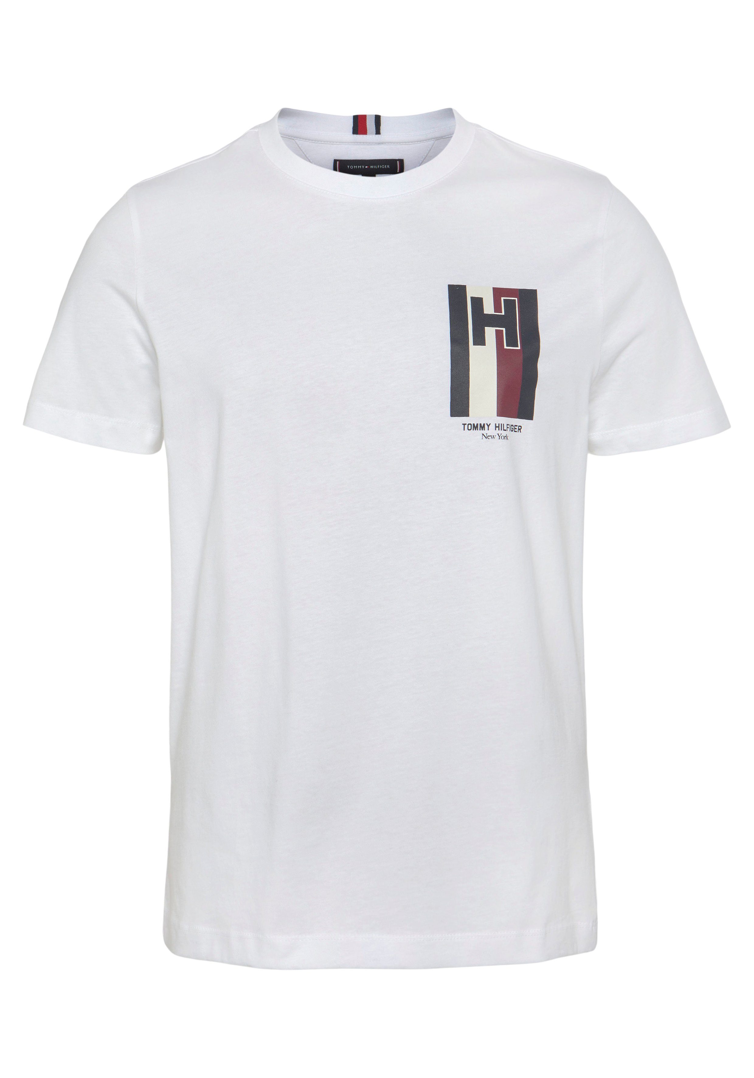 Tommy Hilfiger T-Shirt H EMBLEM TEE mit gedrucktem Logo White
