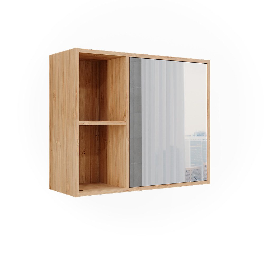 Vicco Badezimmerspiegelschrank Lucie, Bambus, 54 x 44.5 cm mit Spiegel (1-St)
