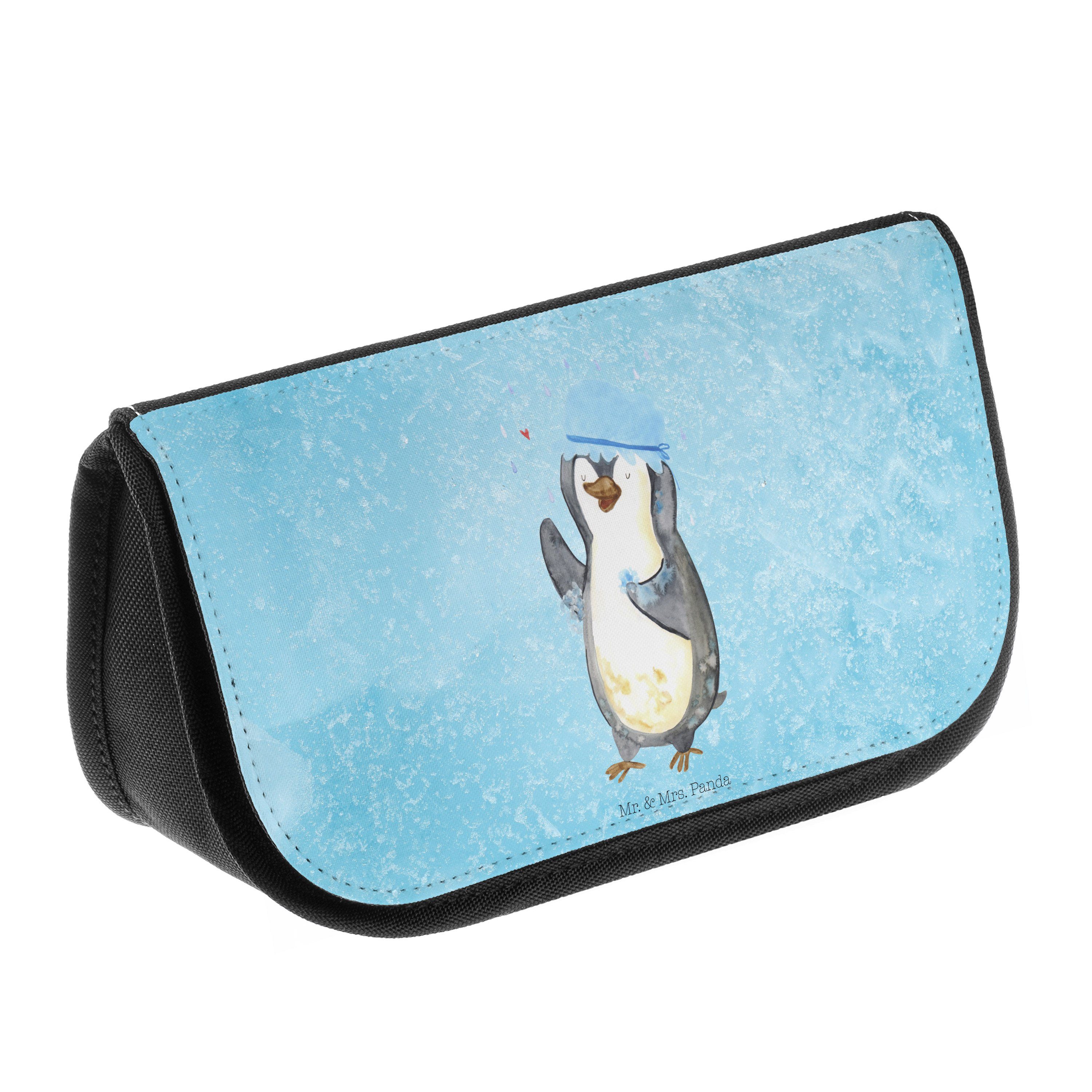 Mr. & Mrs. Dusche, Geschenk, Kulturtasche, Kosmetiktasche Pinguin Ta Panda - duscht (1-tlg) Eisblau - Make-Up