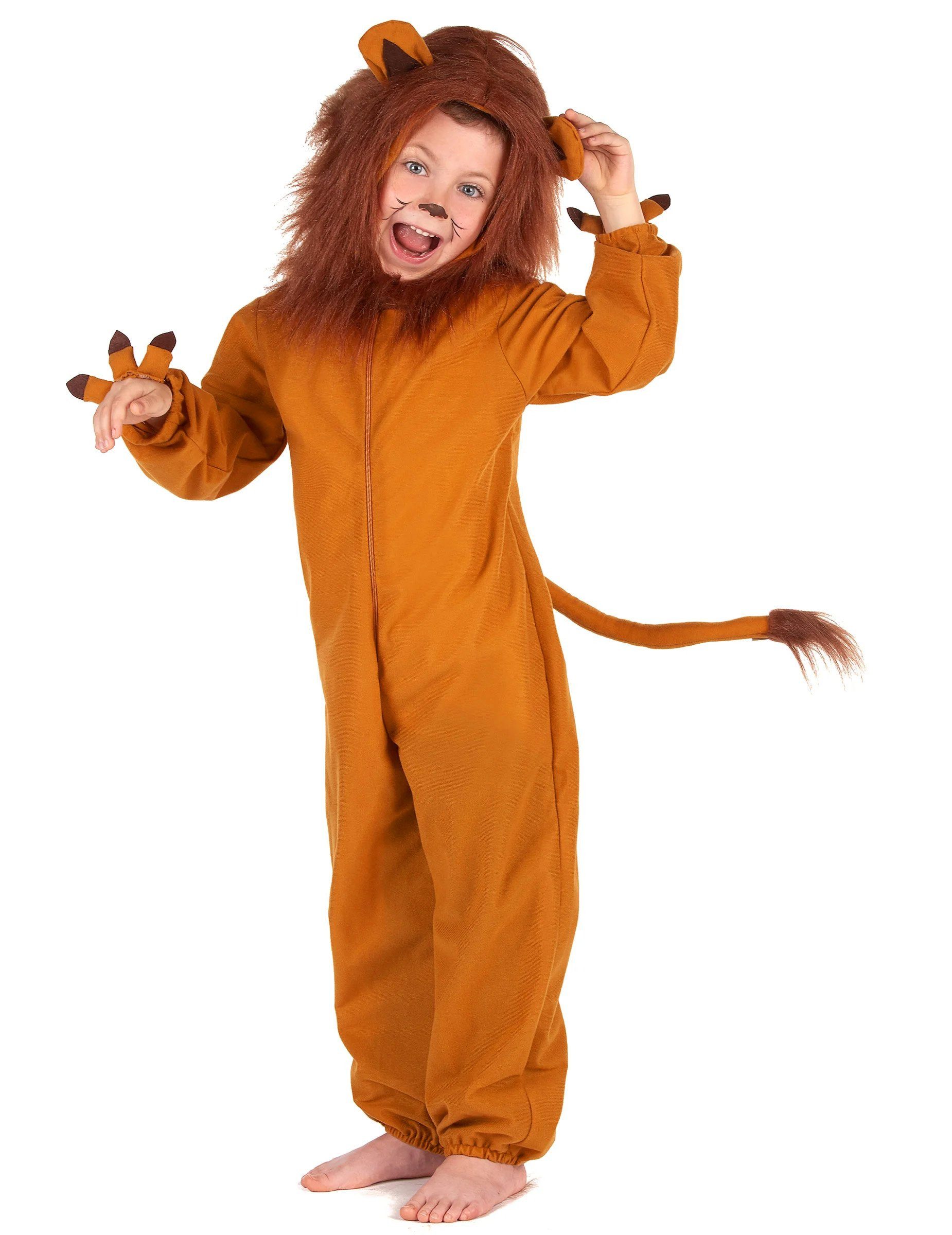 JADEO Kostüm Löwe-Kostüm für Kinder Karneval braun