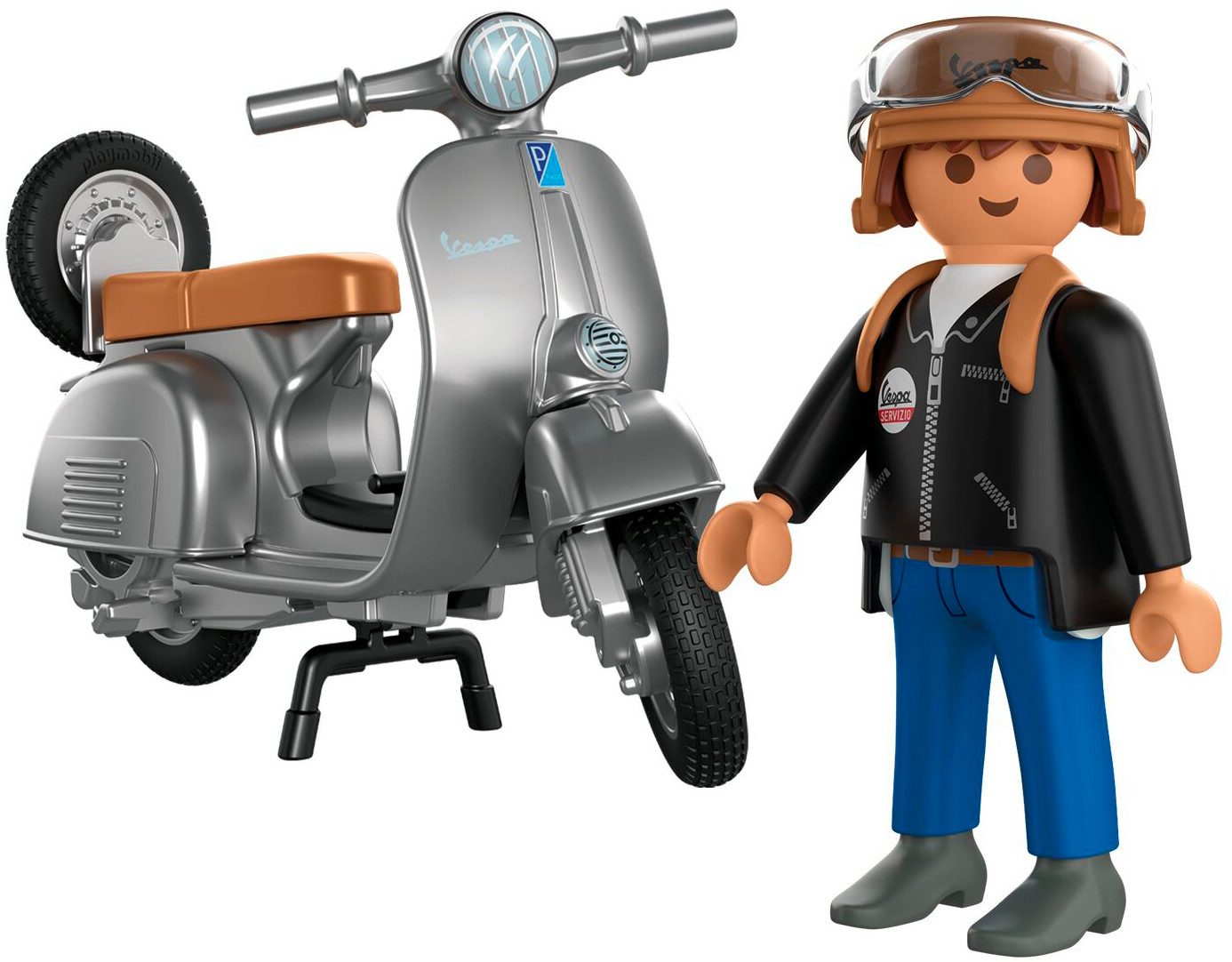 Playmobil® 80 Jahre Vespa: Original Style (72282), Vespa Konstruktions-Spielset, (18 St), Made in Europe