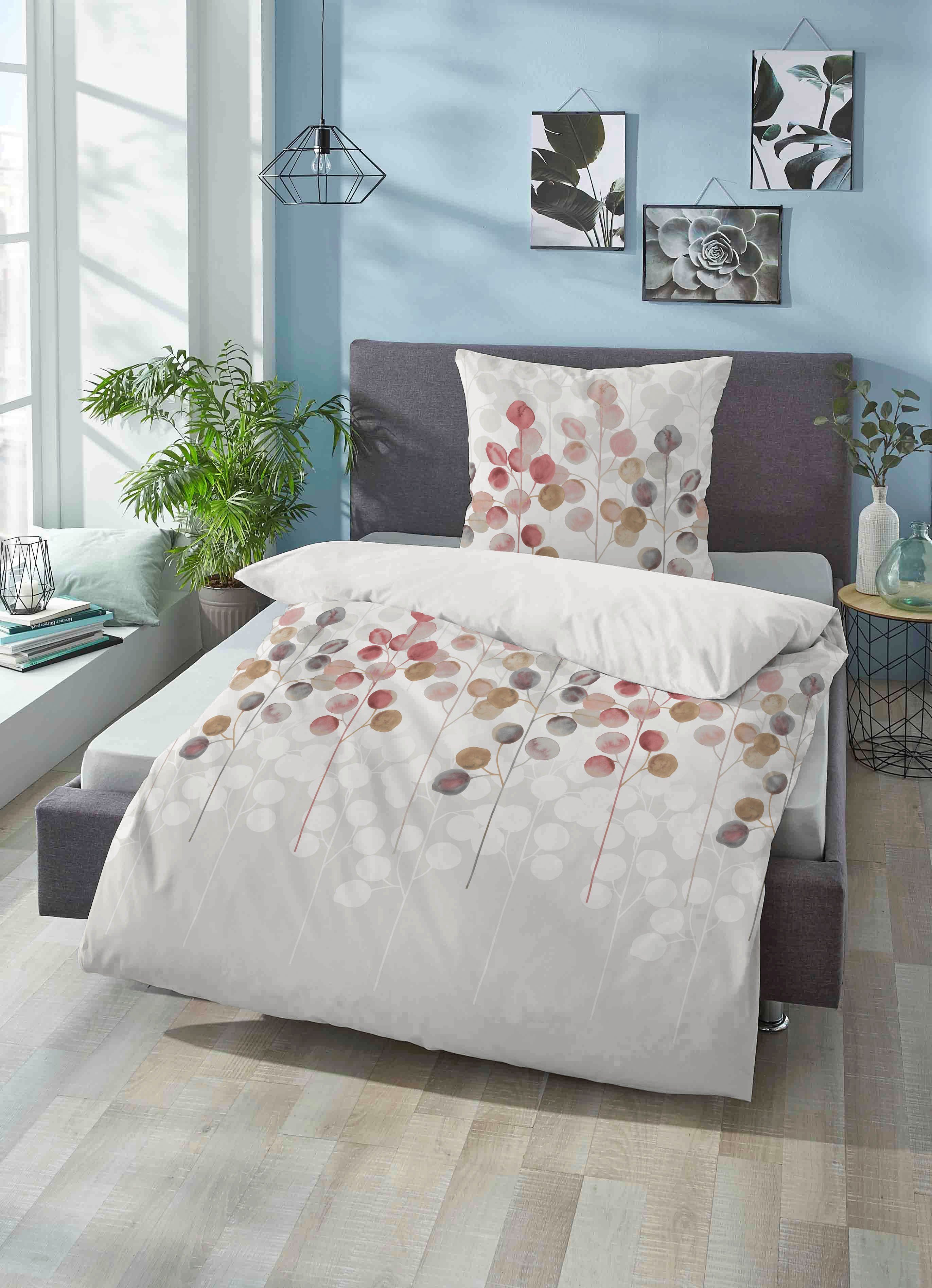 Biberna Bettwäsche Ella, Seersucker, 2 teilig, absolut bügelfrei, 100% Baum günstig online kaufen