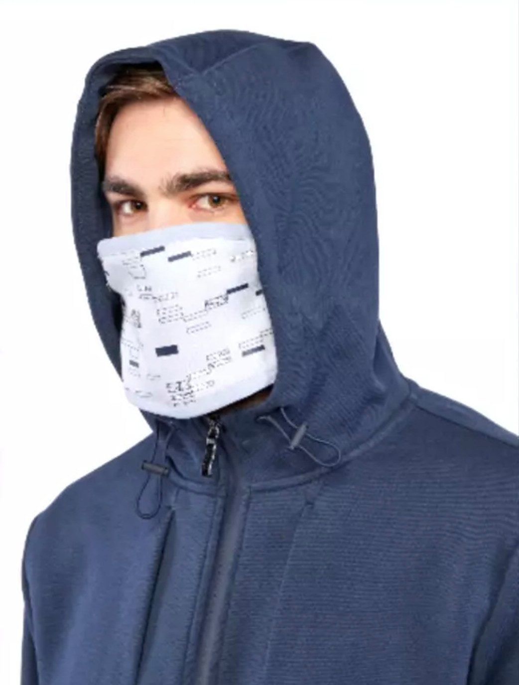 BOSS Funktions-Kapuzensweatjacke Sybrique Zip Blouson Jacke mit Bandana abnehmbare Gesichts Tuch, Wasserdichter Reißverschluss