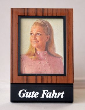 HR-IMOTION Bilderrahmen Foto und Bilder Rahmen GUTE FAHRT original aus 1970 mit Halterung, für 1 Bilder, Original aus 1970 stammende Neuware
