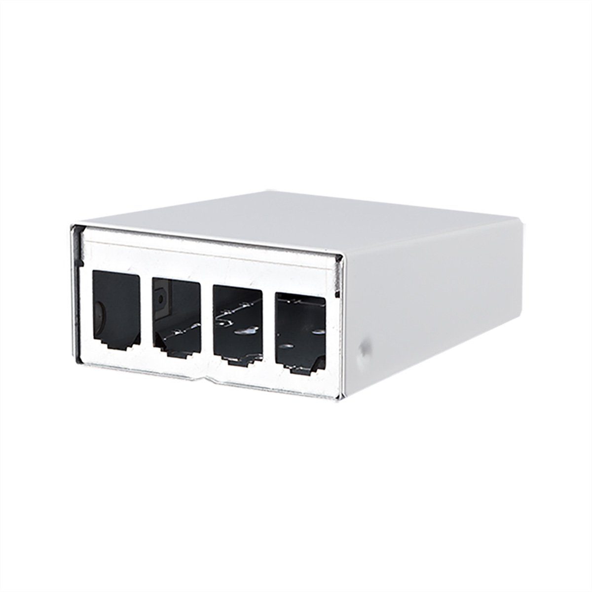 Modul AP-Gehäuse 4 Port reinweiß RAL9010 Netzwerk-Panel