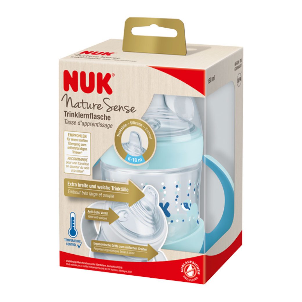 NUK Babyflasche NUK Nature Sense Babytrinklernflasche 150ml