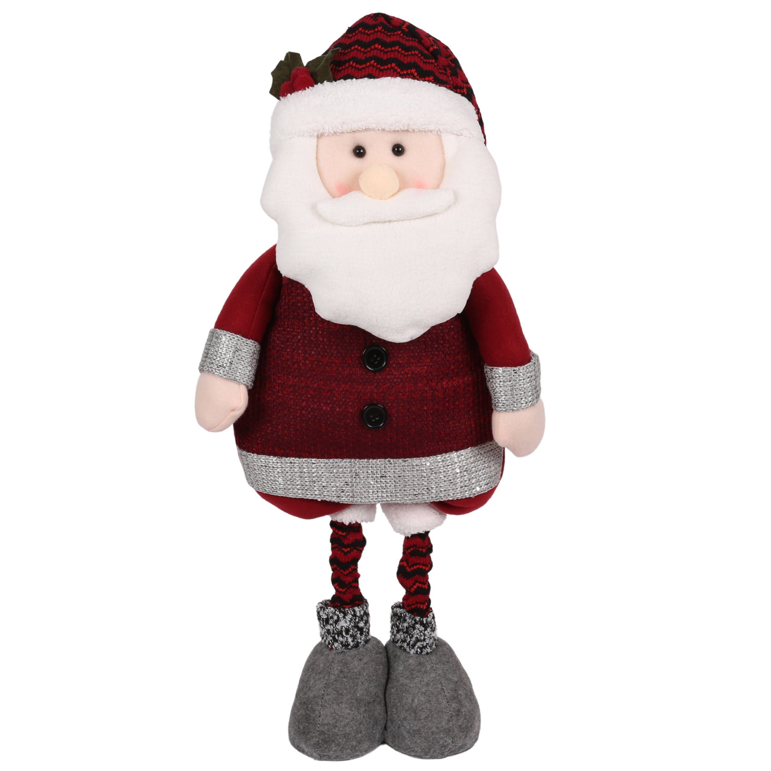 Sarcia.eu Weihnachtsfigur Roter Weihnachtsmann mit verstellbaren Beinen 45/82 cm | Dekofiguren