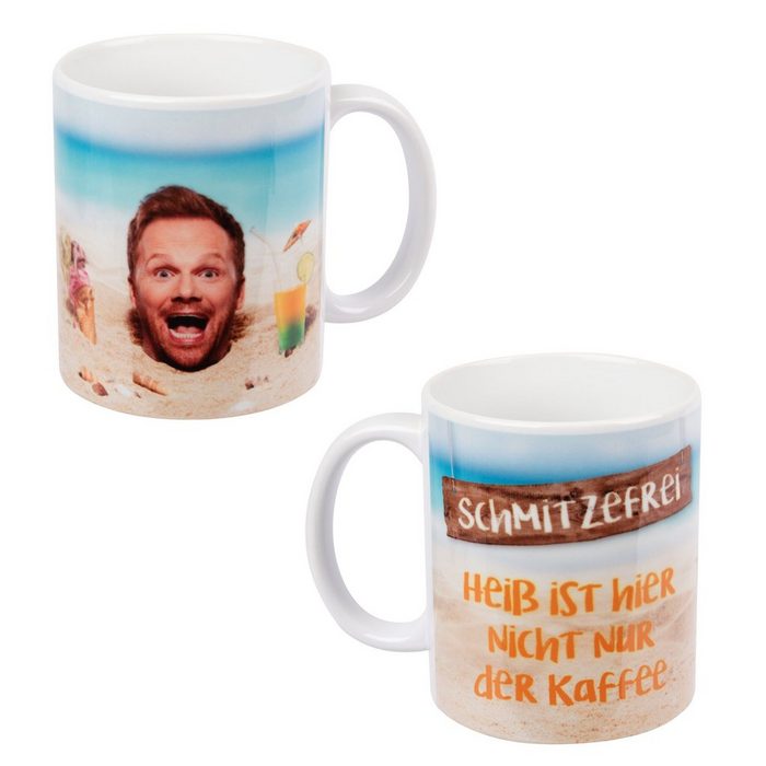 United Labels® Tasse Ralf Schmitz Tasse - Heiß ist hier nicht nur der Kaffee Kaffeetasse Becher Kaffeebecher aus Keramik 320 ml Keramik