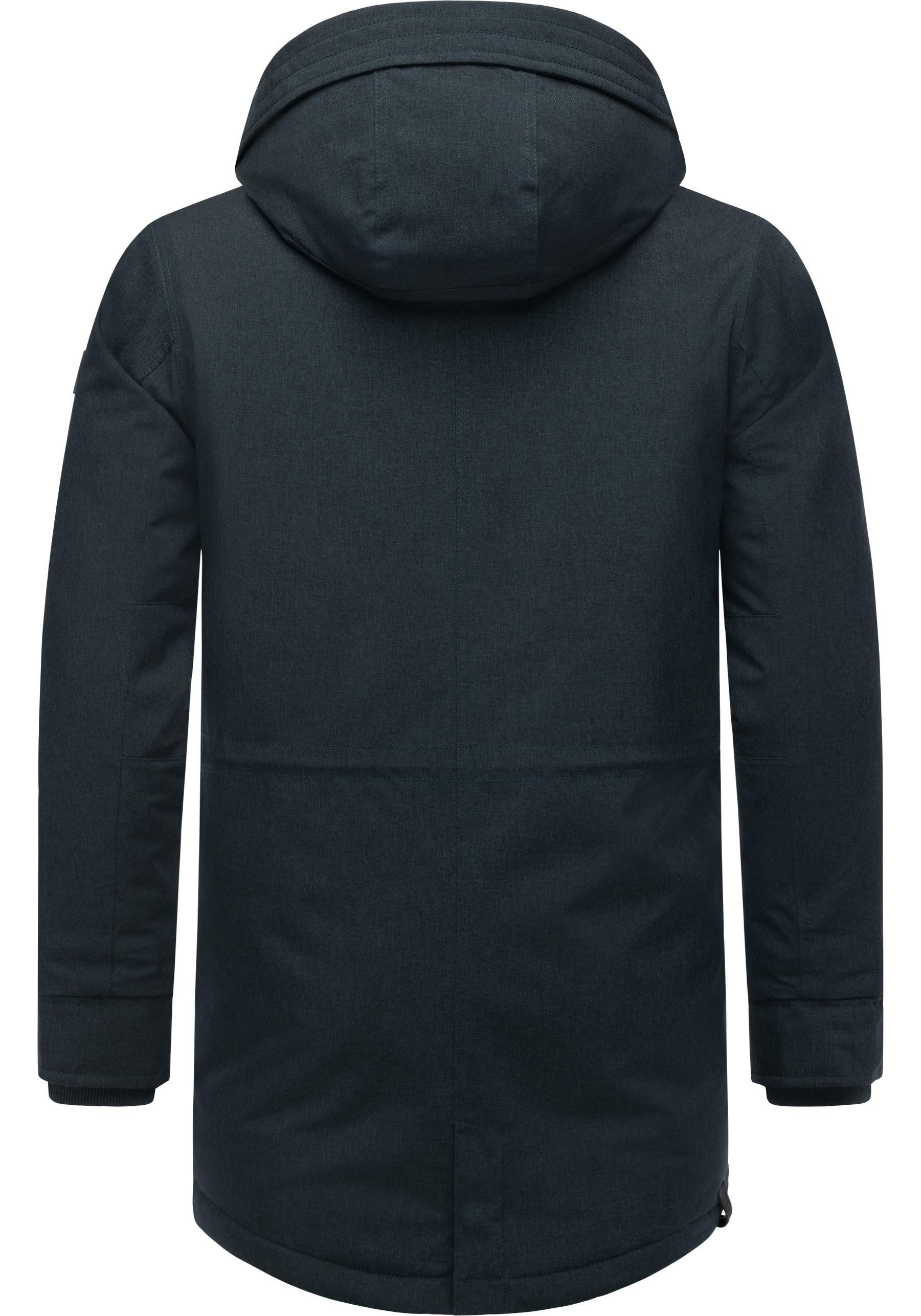 Ragwear Kurzmantel Mr Smithem YOUMODO wasserdichte lange Herren Winterjacke mit Kapuze