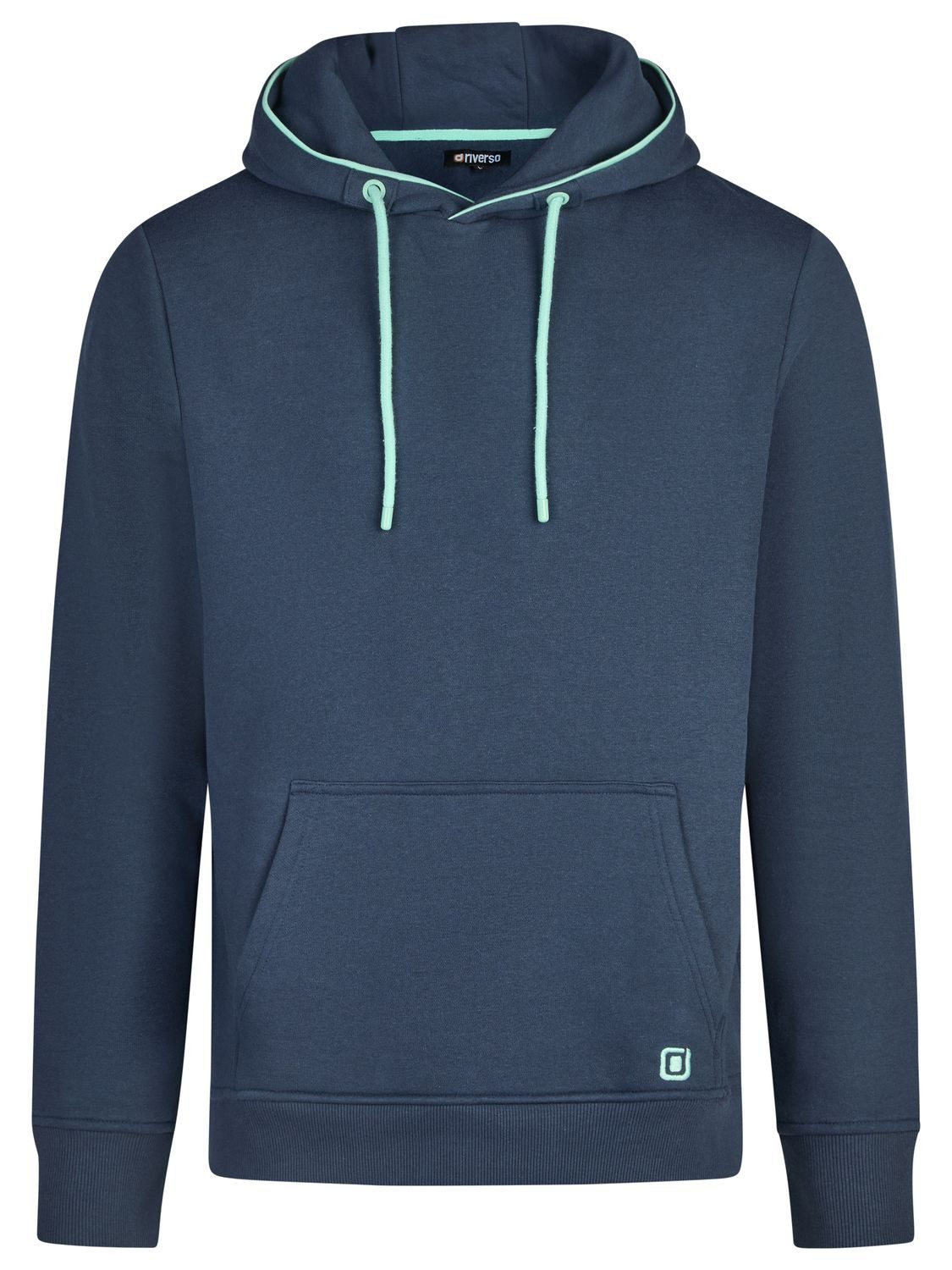 riverso Kapuzenpullover Herren Hoodie RIVSandro Regular Fit Longsleeve Sweatshirt mit Cross-Over-Kragen und Kängurutasche