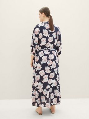 TOM TAILOR PLUS Sommerkleid Plus - Kleid mit verstellbarem Kordelzug