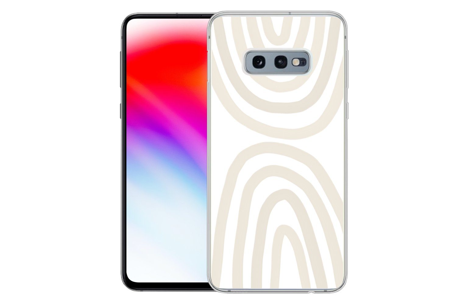 MuchoWow Handyhülle für Samsung Galaxy S10e Regenbogen - Pastell - Design - Abstrakt, Phone Case, Silikon, Schutzhülle Dünn