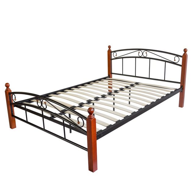 Homestyle4u Metallbett 160/180 x 200 Bettgestell Doppelbett Bettrahmen mit günstig online kaufen