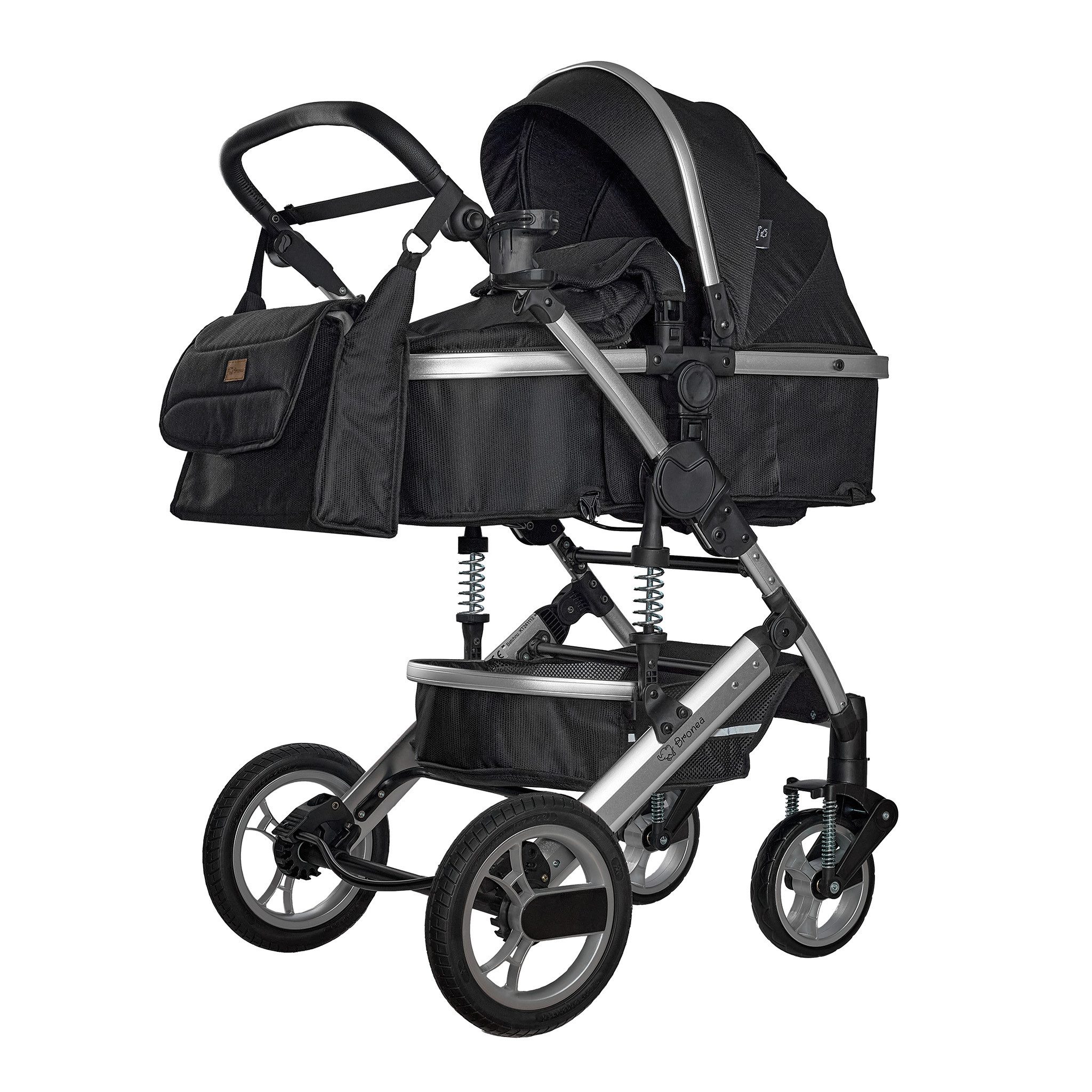 Kombi-Kinderwagen EXQUISE 2.0 Kinderwagen 3in1 mit MATRATZE, BUGGY & AUTO-BABYSCHALE