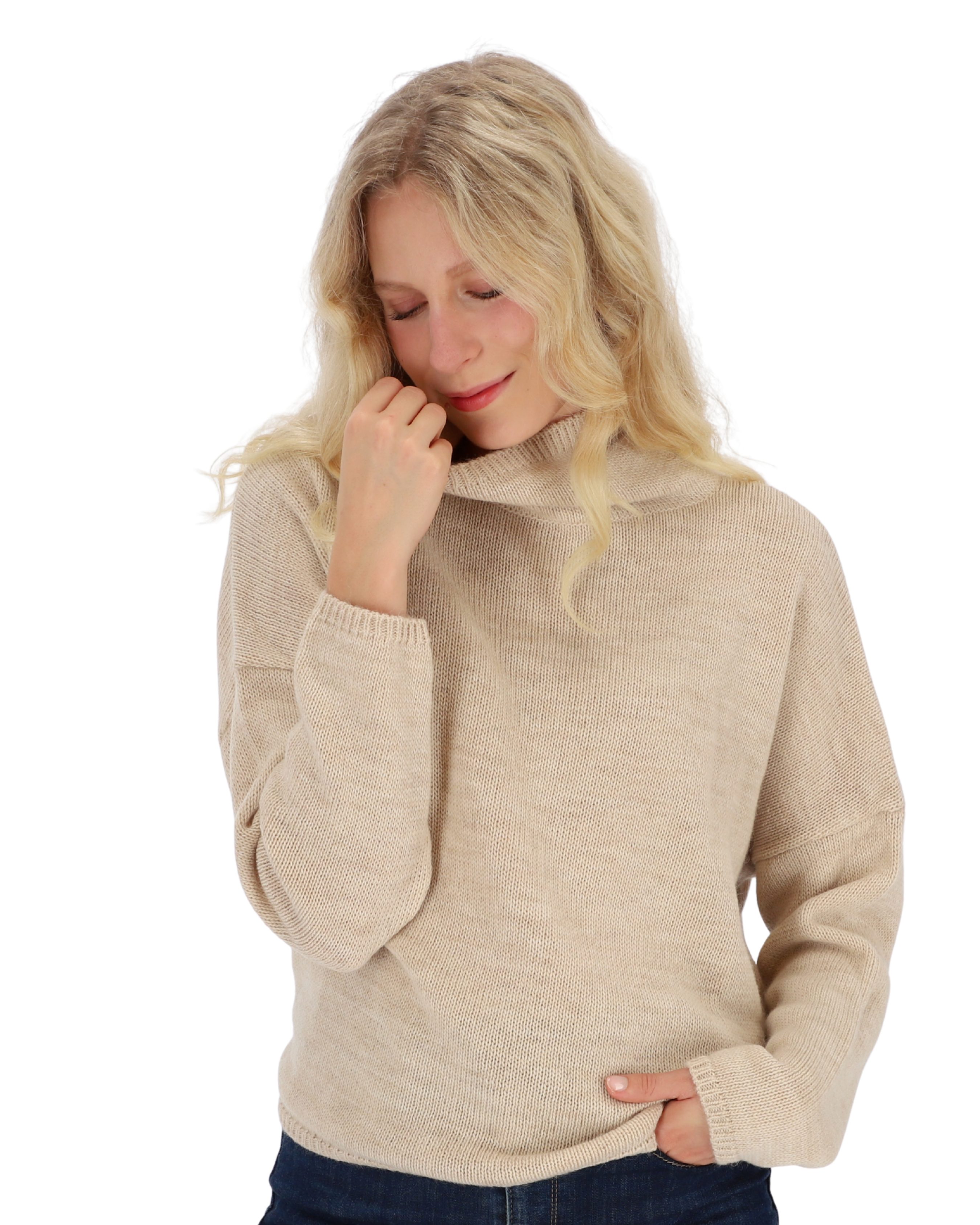 halsüberkopf Accessoires Strickpullover Rollkragenpullover mit Wolle